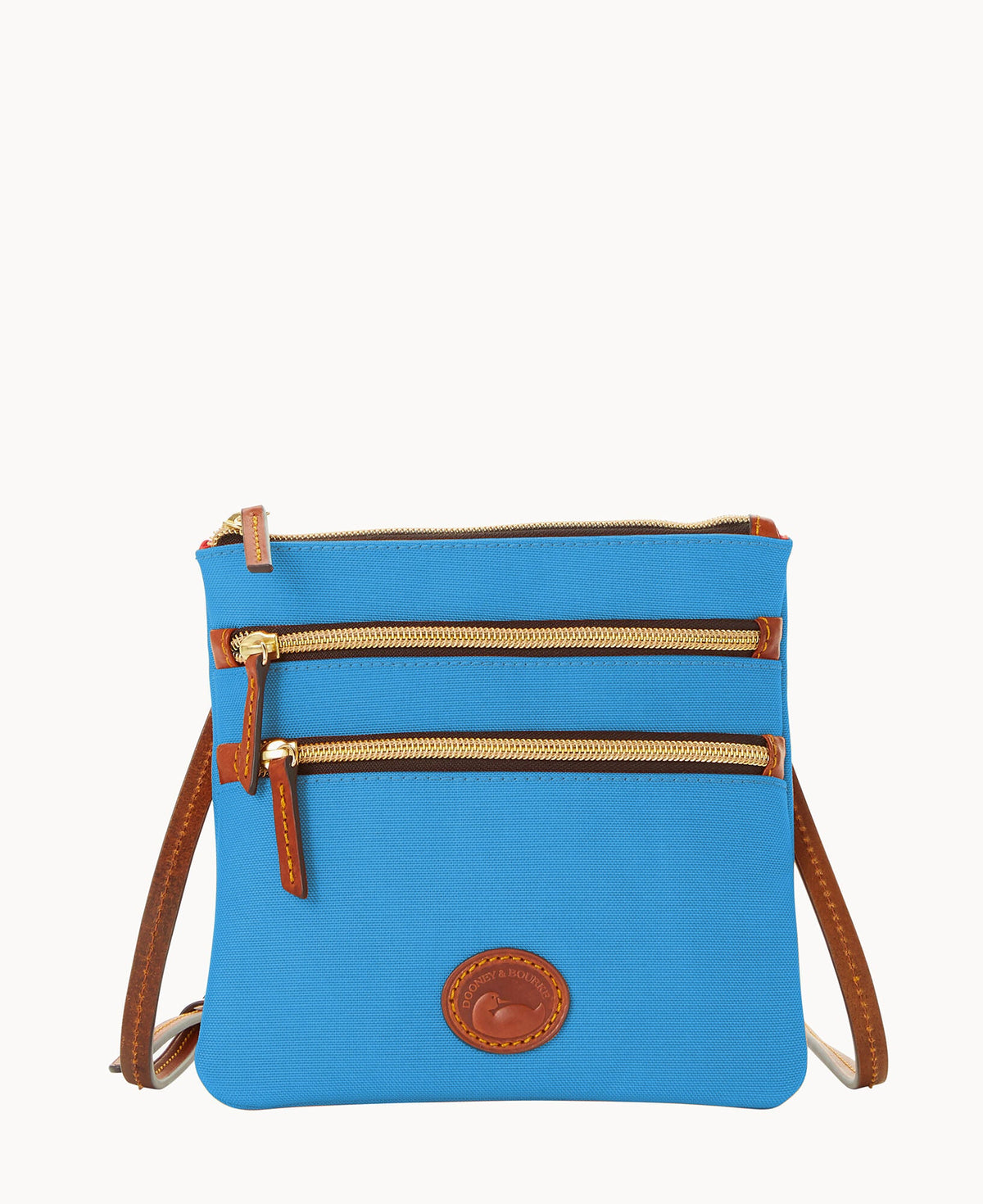 Nylon North South Triple Zip - Turquoise