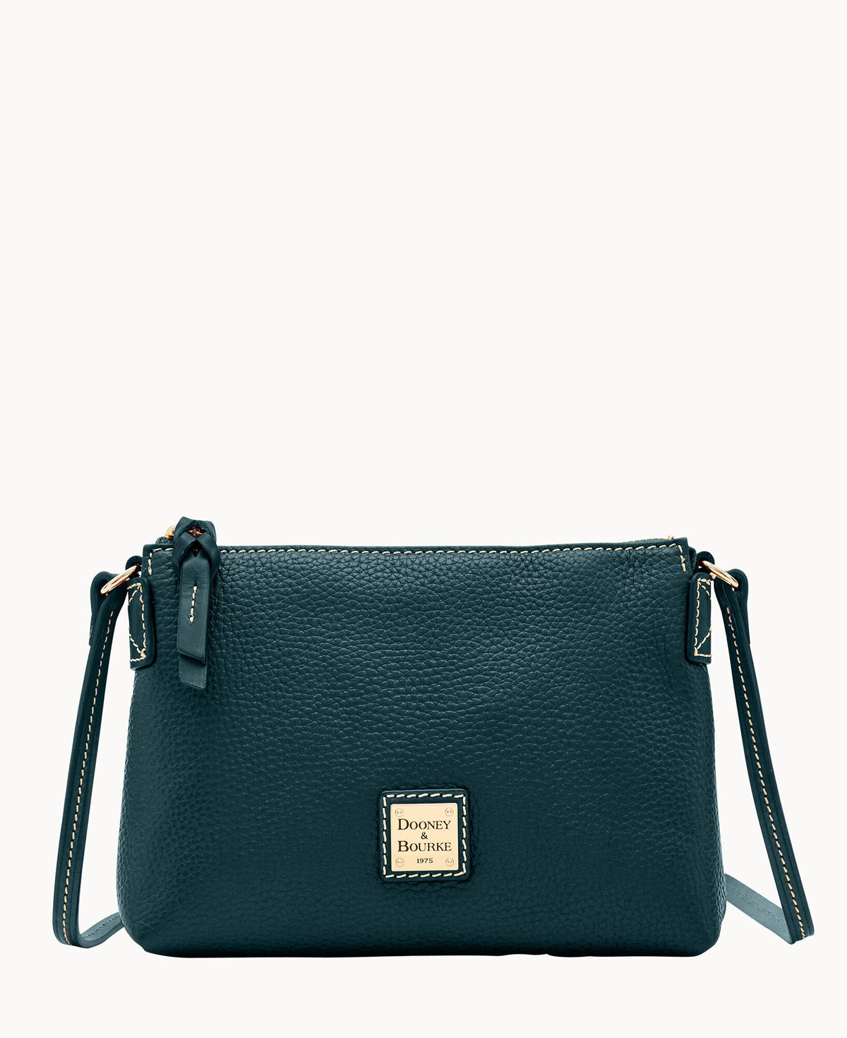 Pebble Grain Crossbody Pouchette - Black Black