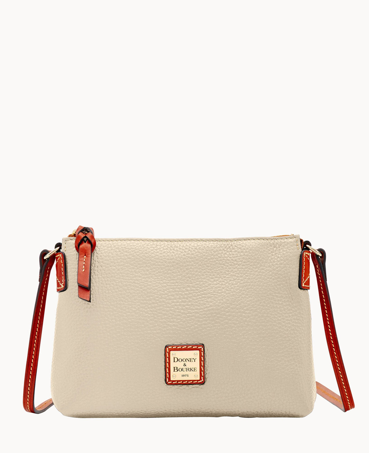 Pebble Grain Crossbody Pouchette - Bone