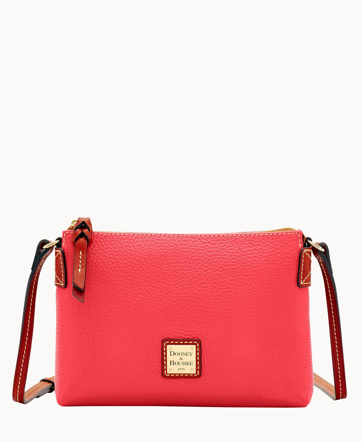 Pebble Grain Crossbody Pouchette - Fuchsia