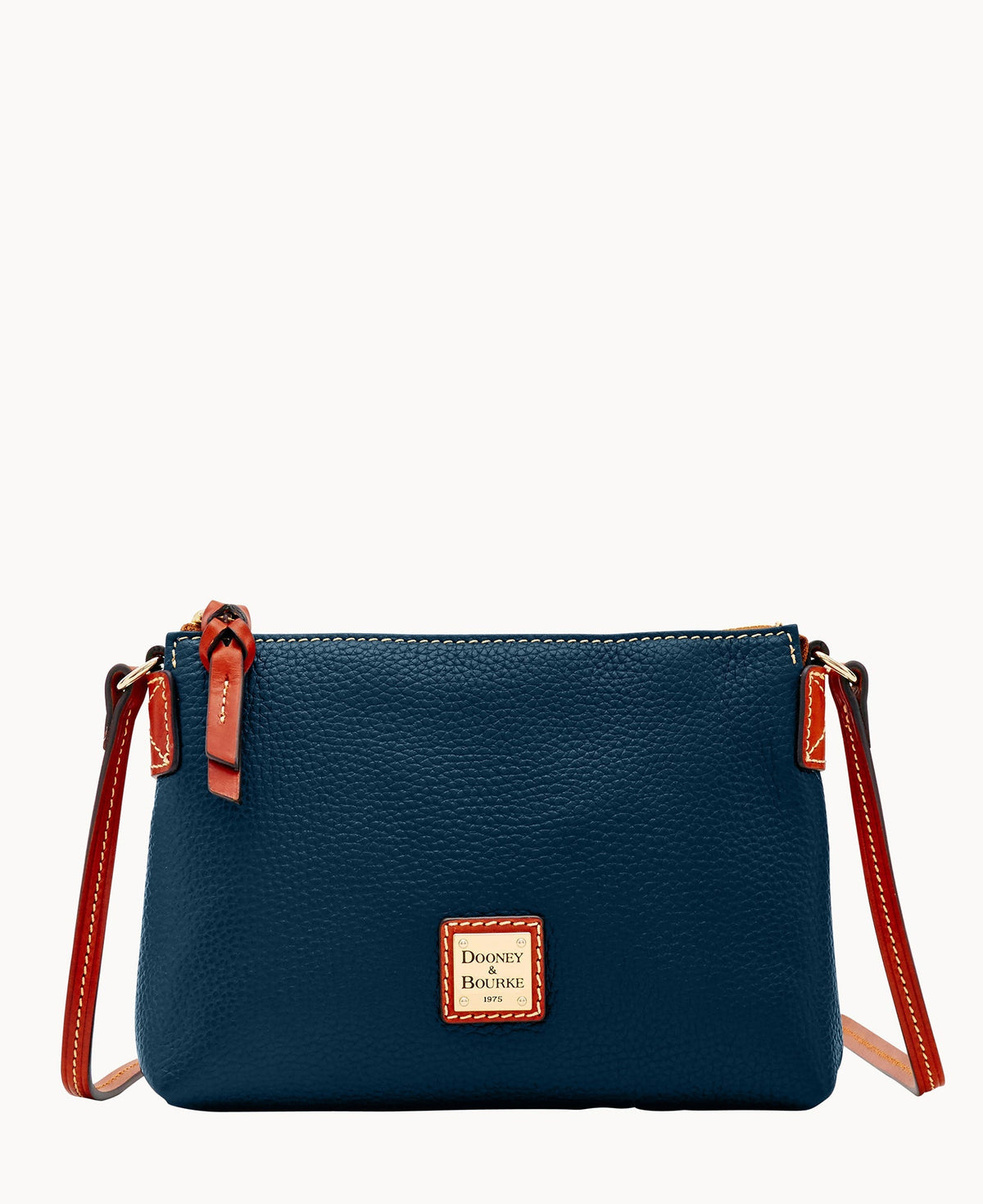 Pebble Grain Crossbody Pouchette - Midnight Blue
