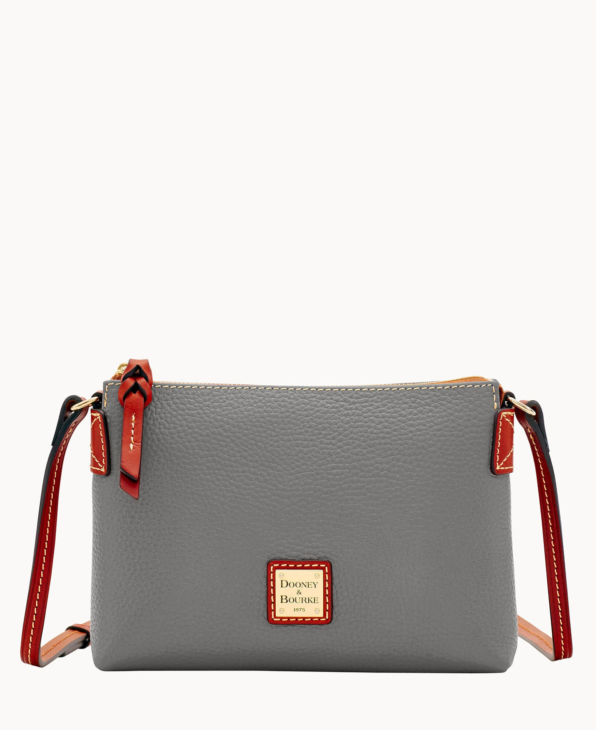 Pebble Grain Crossbody Pouchette - Smoke