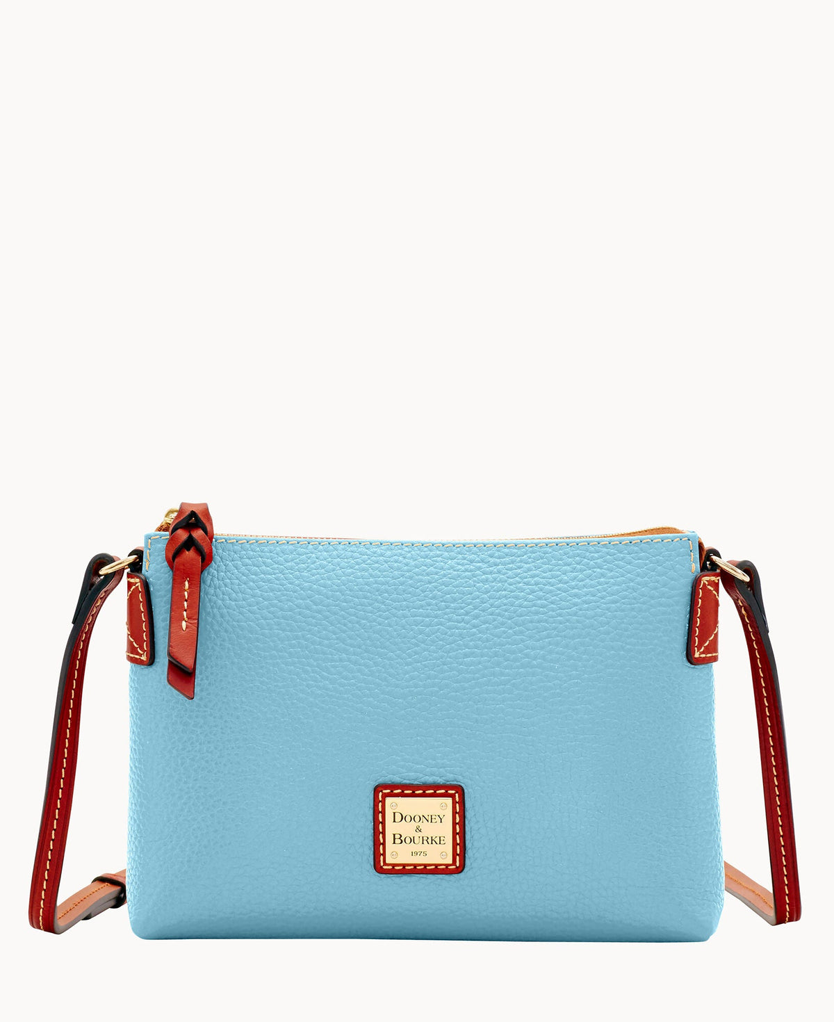 Pebble Grain Crossbody Pouchette - Caribbean Blue