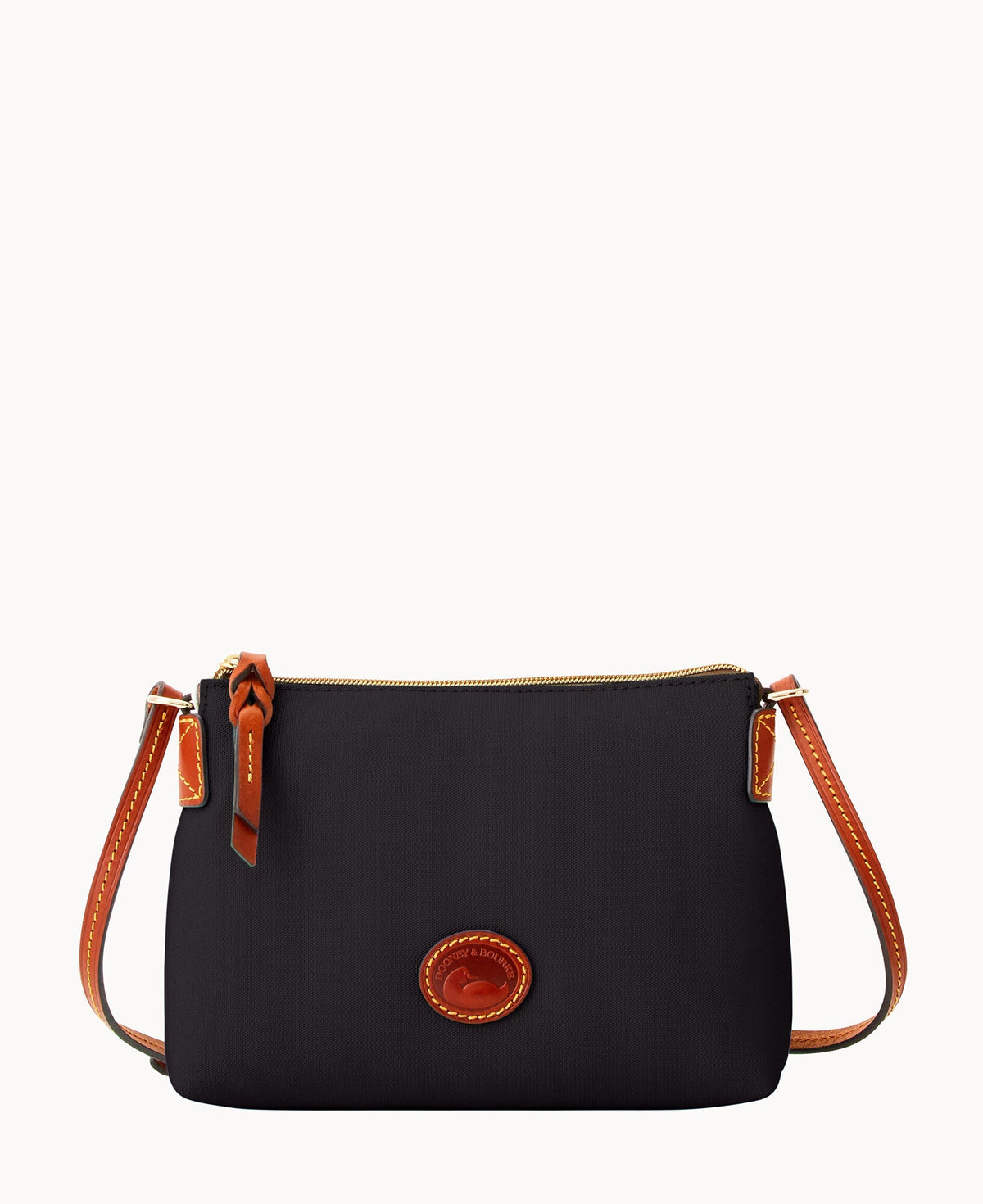 Nylon Crossbody Pouchette - Black