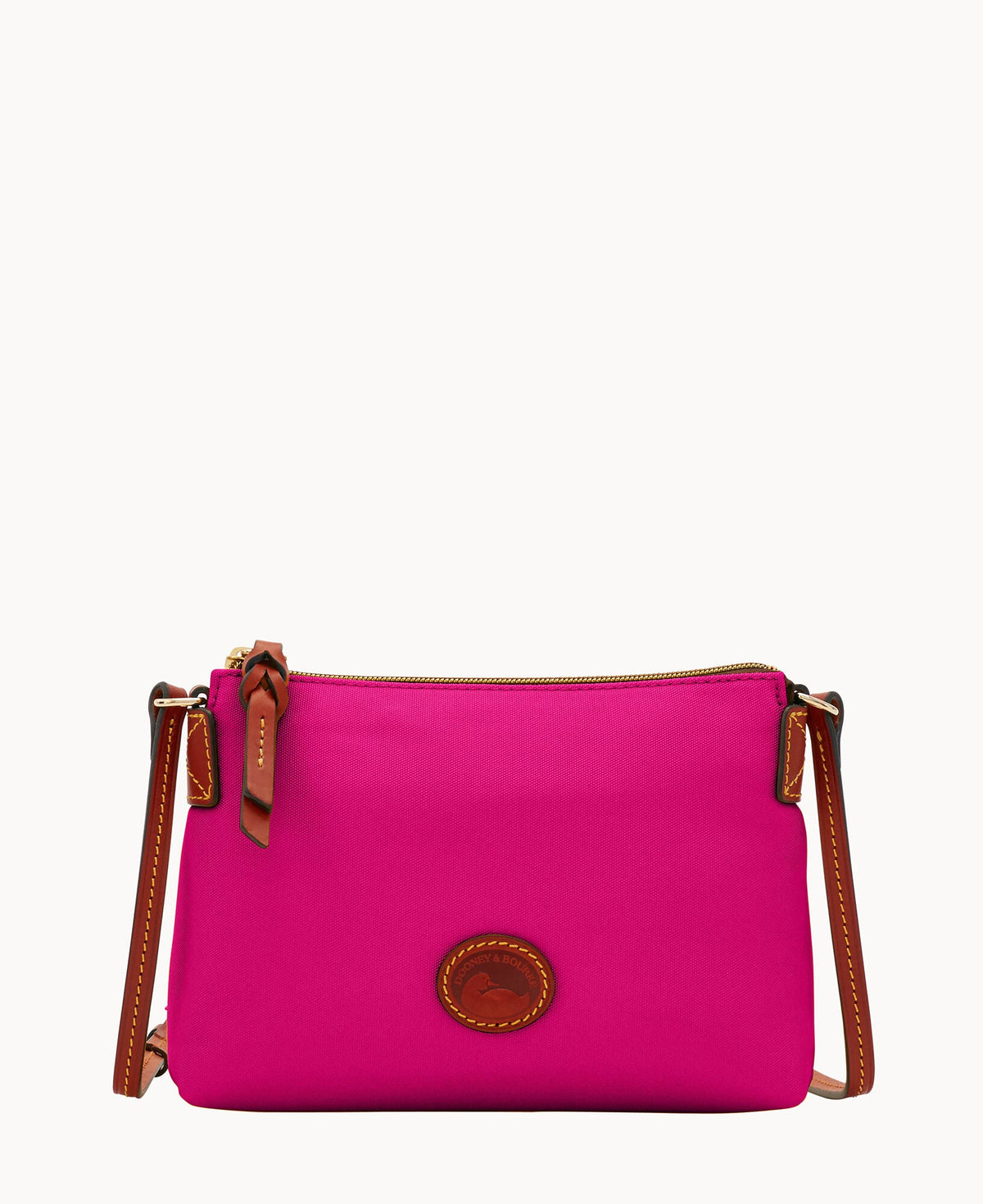 Nylon Crossbody Pouchette - Fuchsia