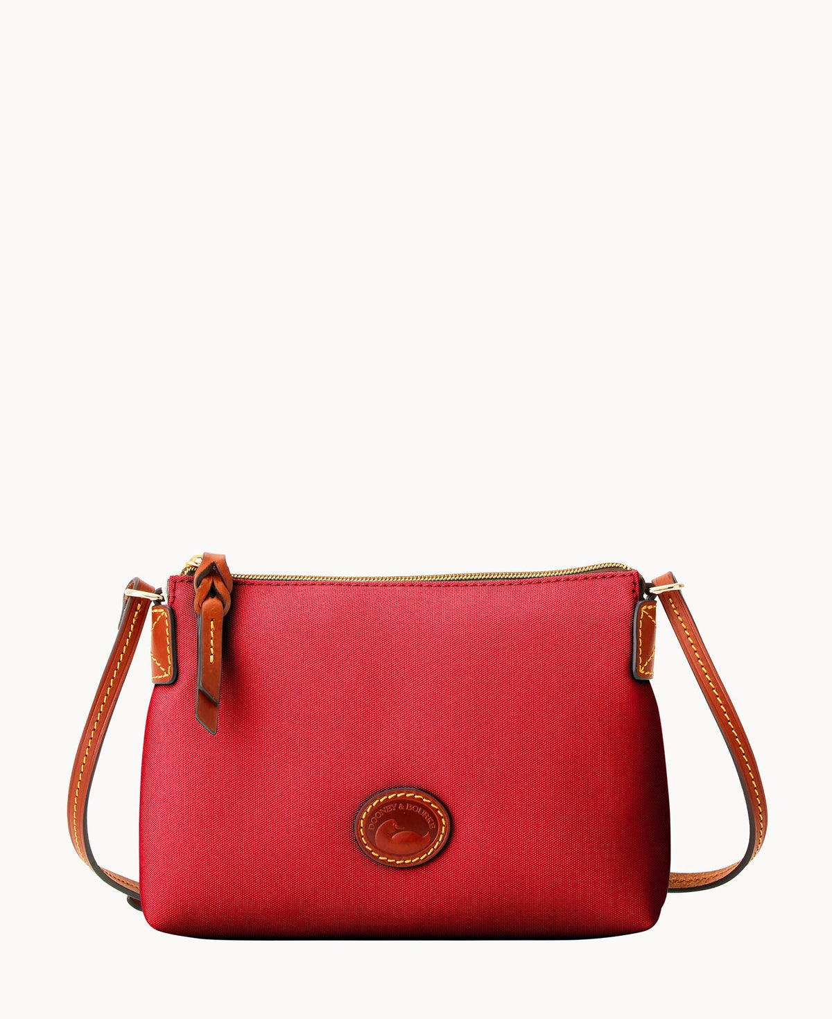 Nylon Crossbody Pouchette - Red