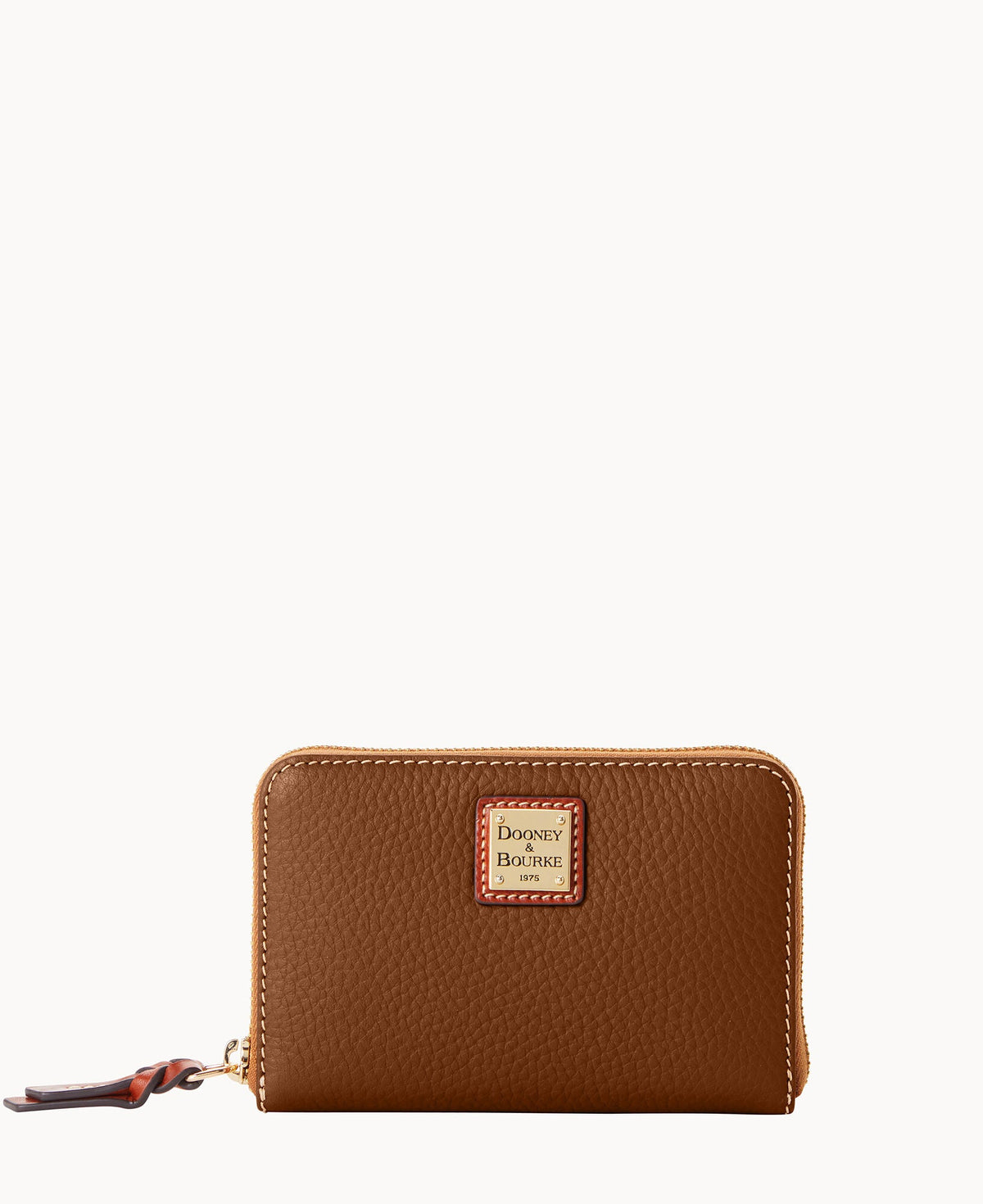 Pebble Grain Medium Zip Around Wallet - Bark