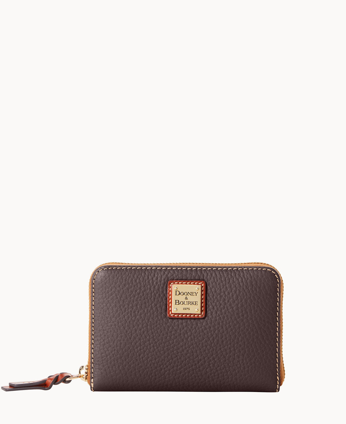 Pebble Grain Medium Zip Around Wallet - Brown Tmoro