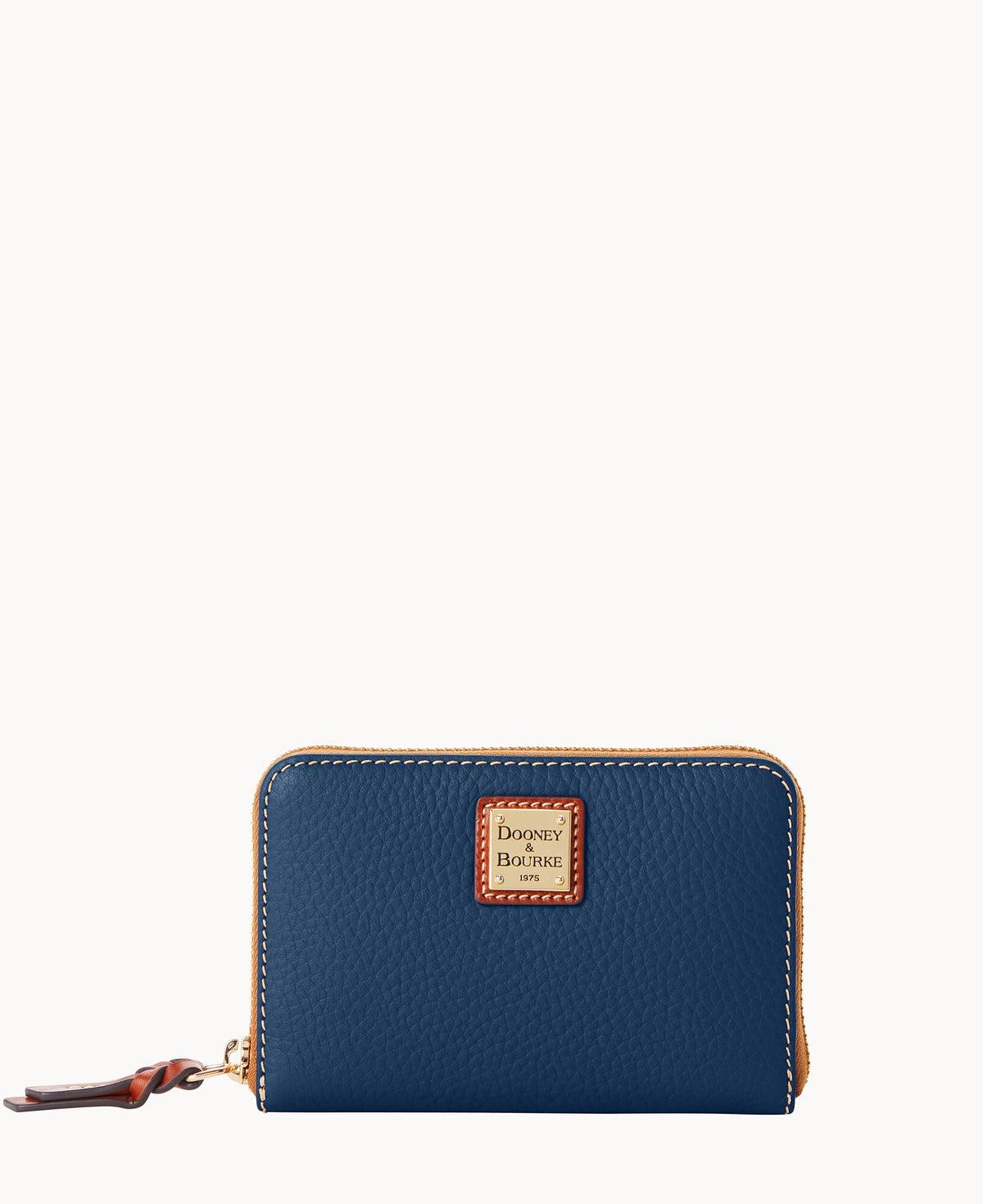 Pebble Grain Medium Zip Around Wallet - Jeans
