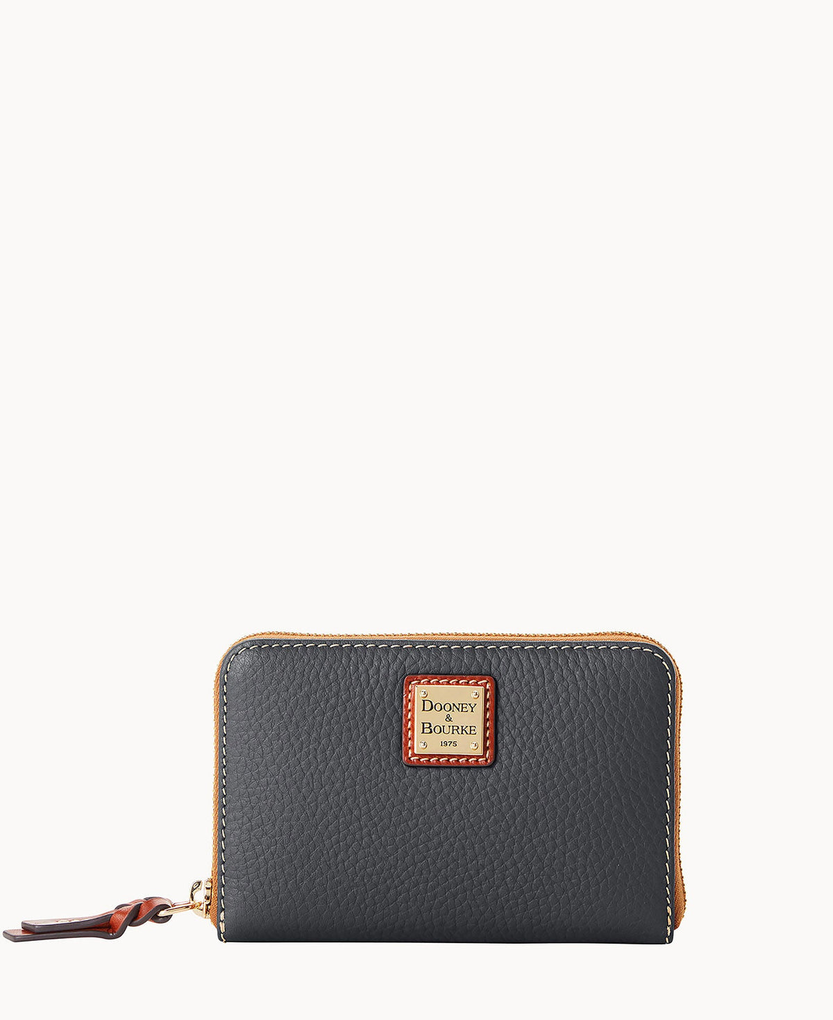 Pebble Grain Medium Zip Around Wallet - Slate