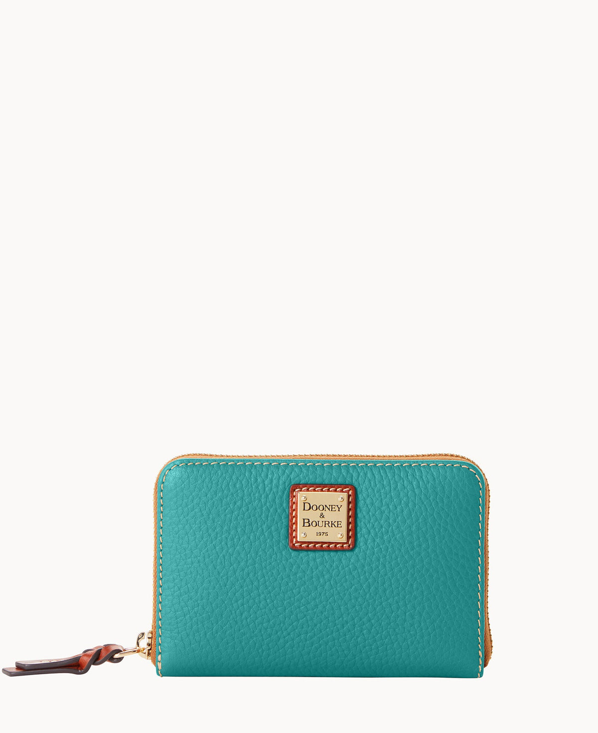 Pebble Grain Medium Zip Around Wallet - Spearmint