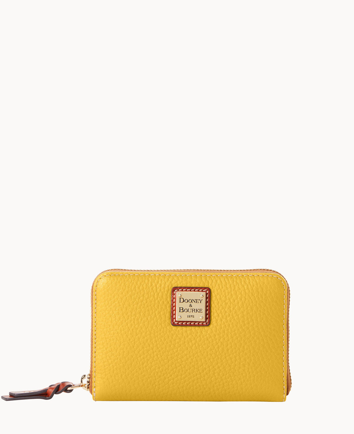 Pebble Grain Medium Zip Around Wallet - Dandelion