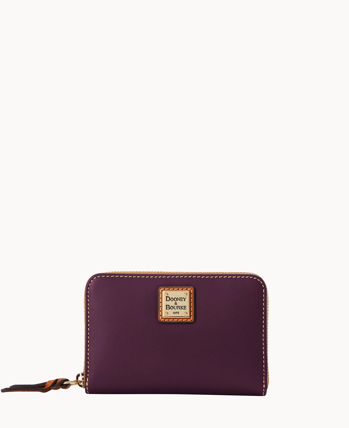 Wexford Leather Medium Zip Around Wallet - Plum Wine