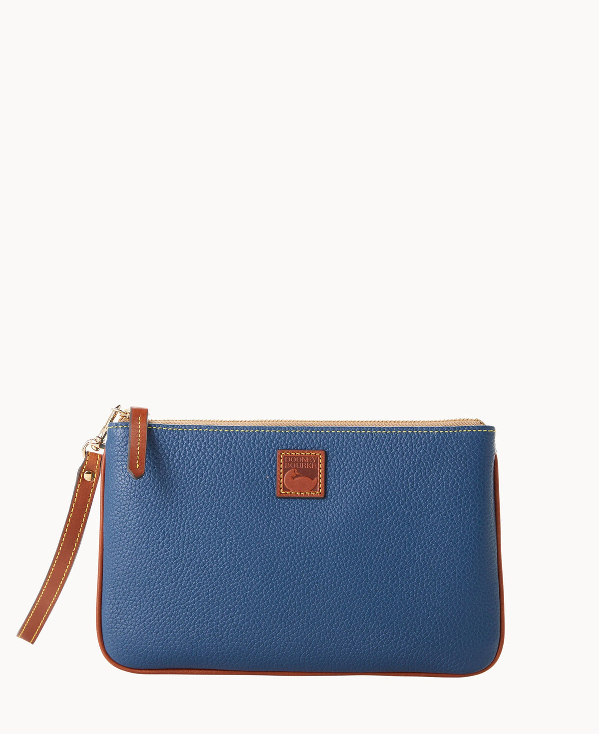 Pebble Grain Large Wristlet - Jeans