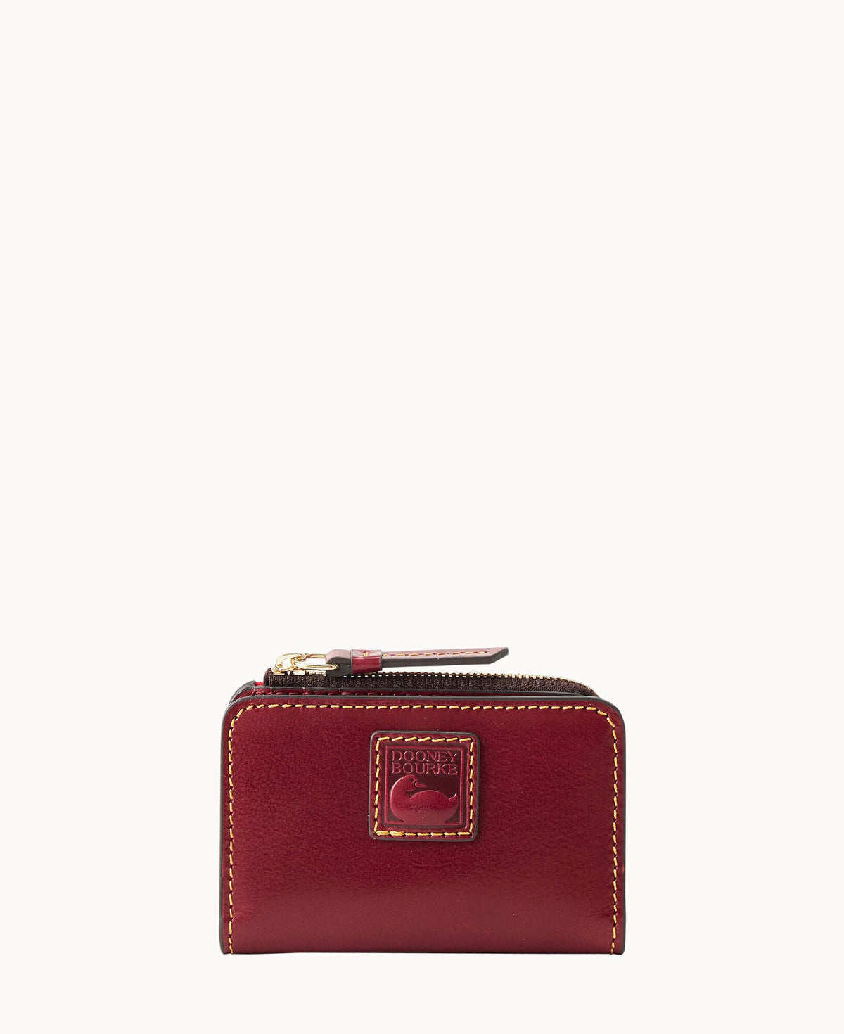 Florentine Zip Credit Card Wallet 12 - Bordeaux