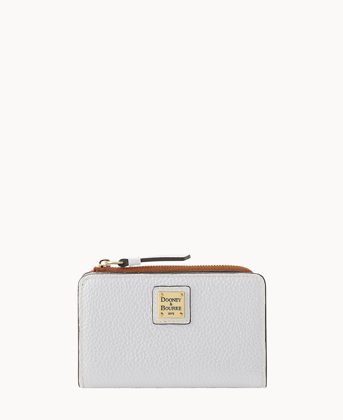 Pebble Grain Zip Credit Card Wallet 14 - Fog