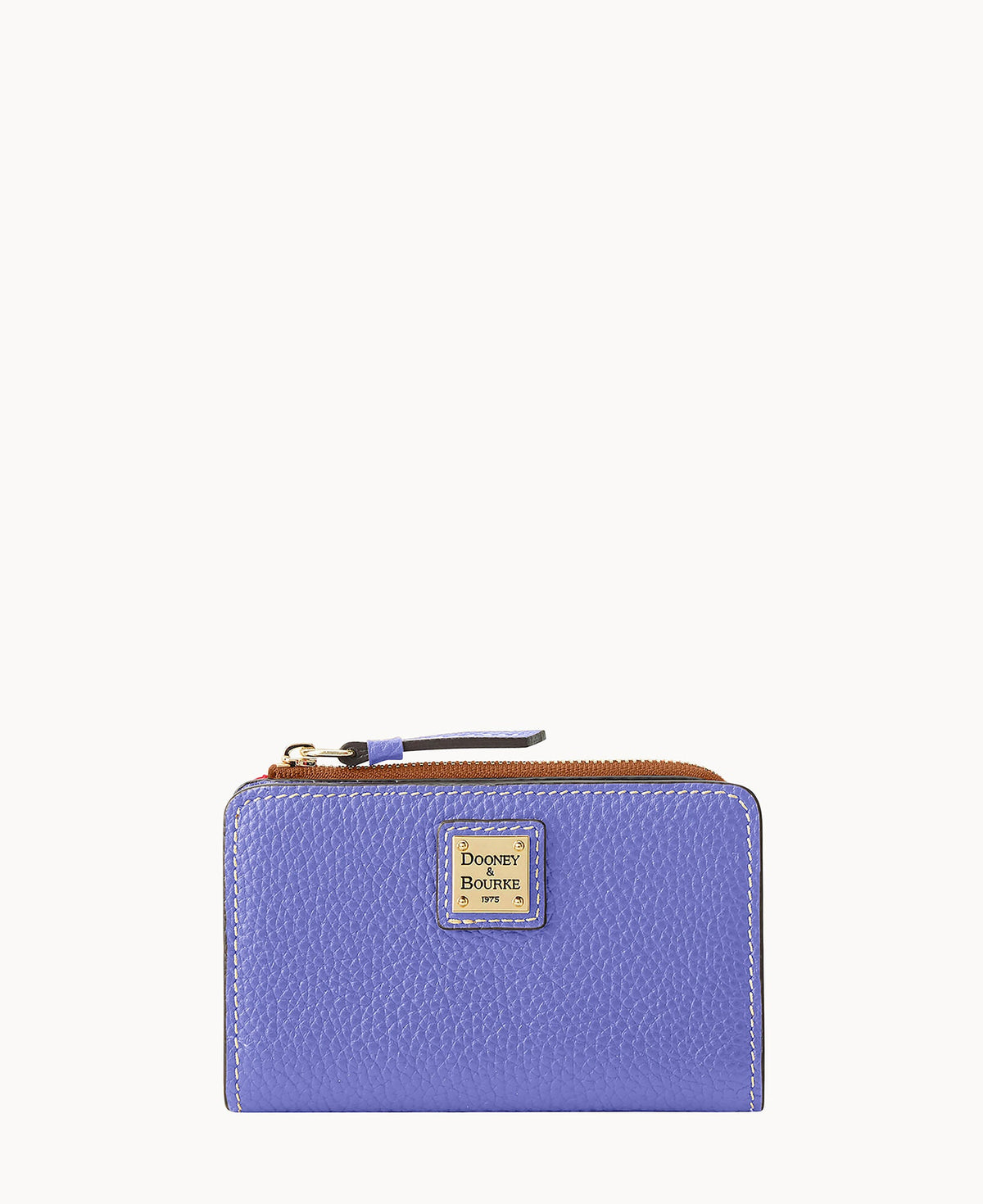Pebble Grain Zip Credit Card Wallet 14 - Lavender