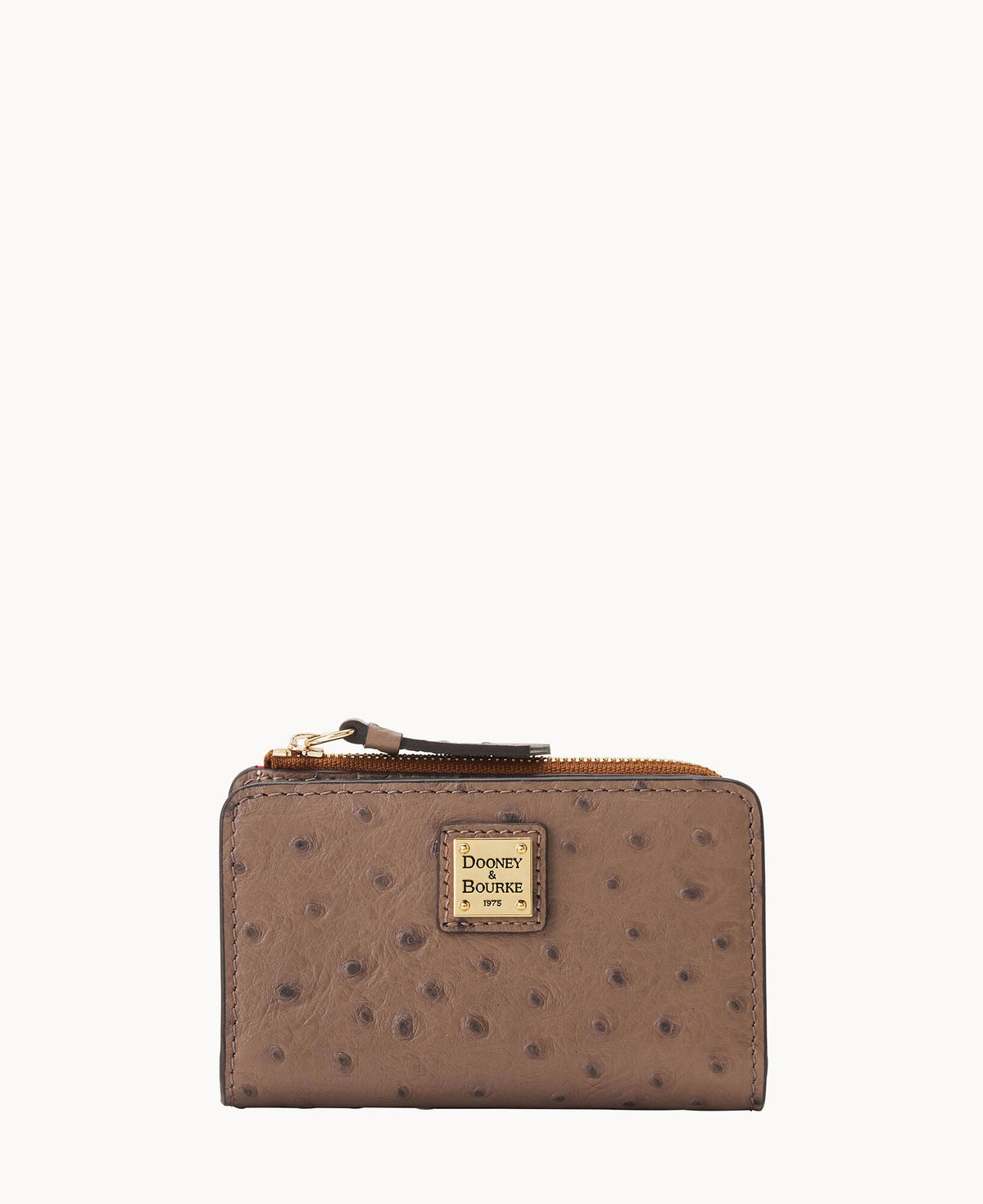 Ostrich Zip Credit Card Wallet 14 - Elephant