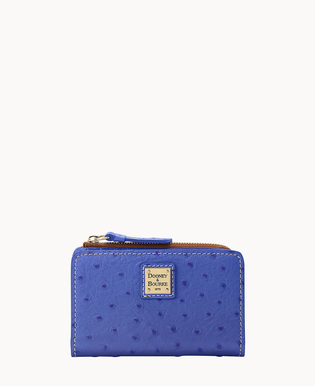 Ostrich Zip Credit Card Wallet 14 - Periwinkle