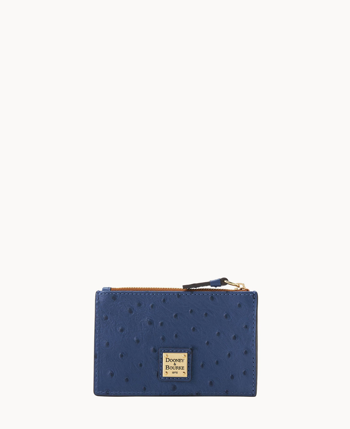 Ostrich Zip Credit Card Wallet 14 - Marine