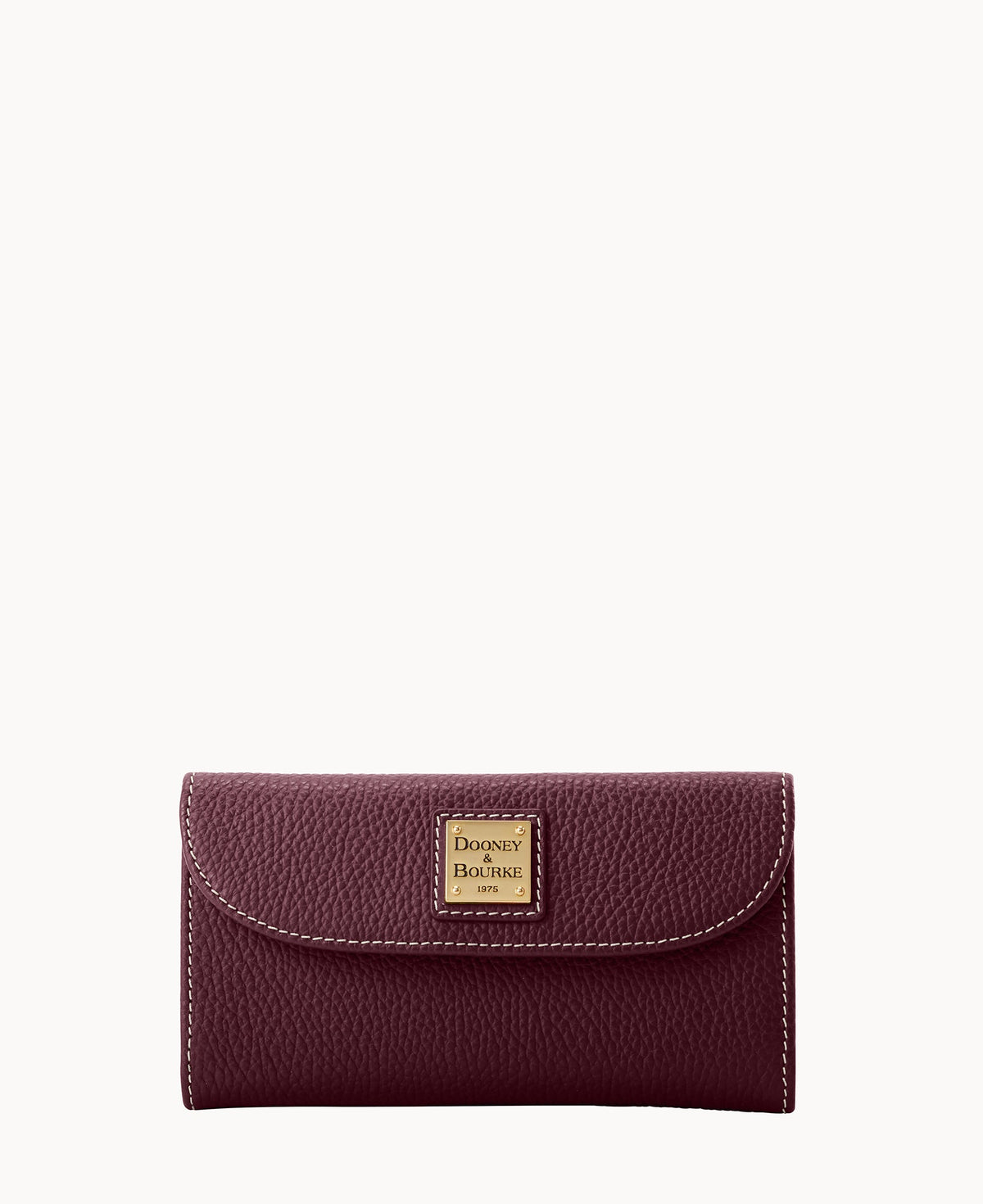 Lucca Leather Continental Clutch - Bordeaux