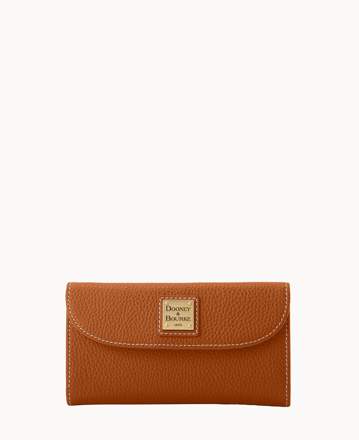 Lucca Leather Continental Clutch - Caramel