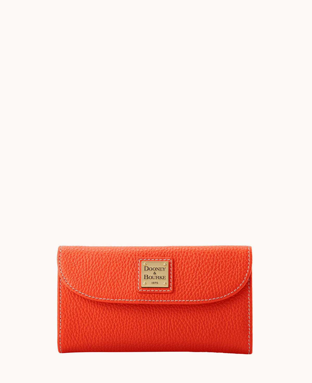 Lucca Leather Continental Clutch - Persimmon