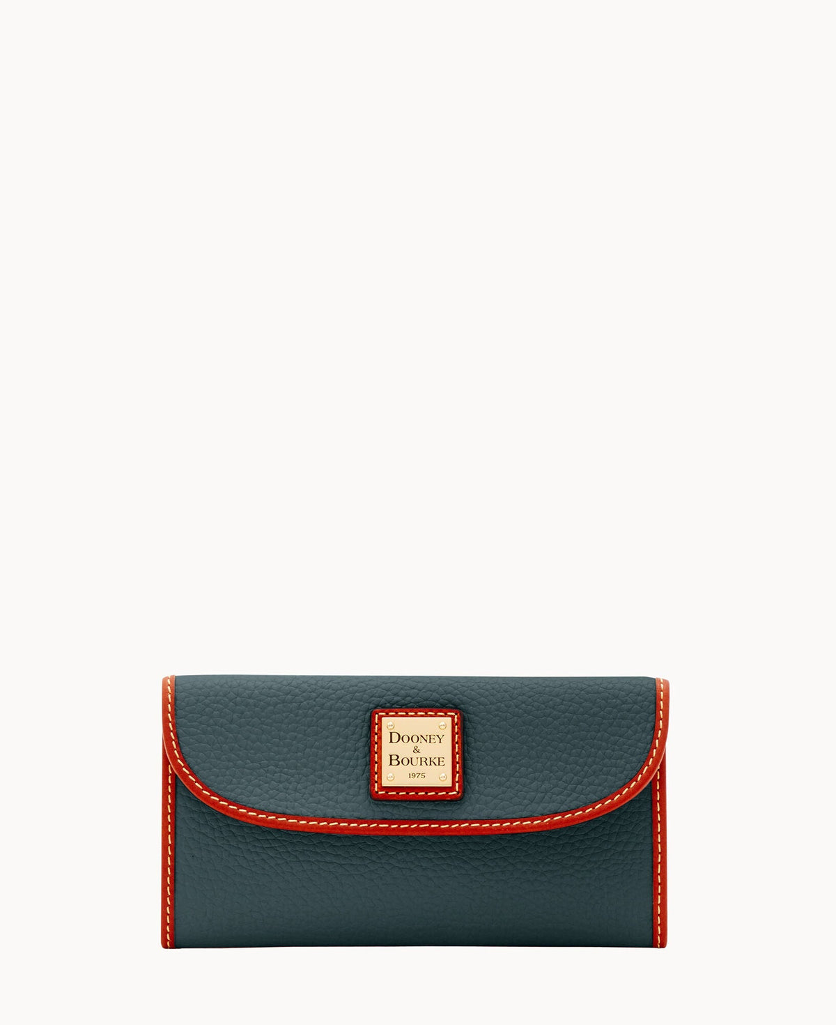 Pebble Grain Continental Clutch - Forest