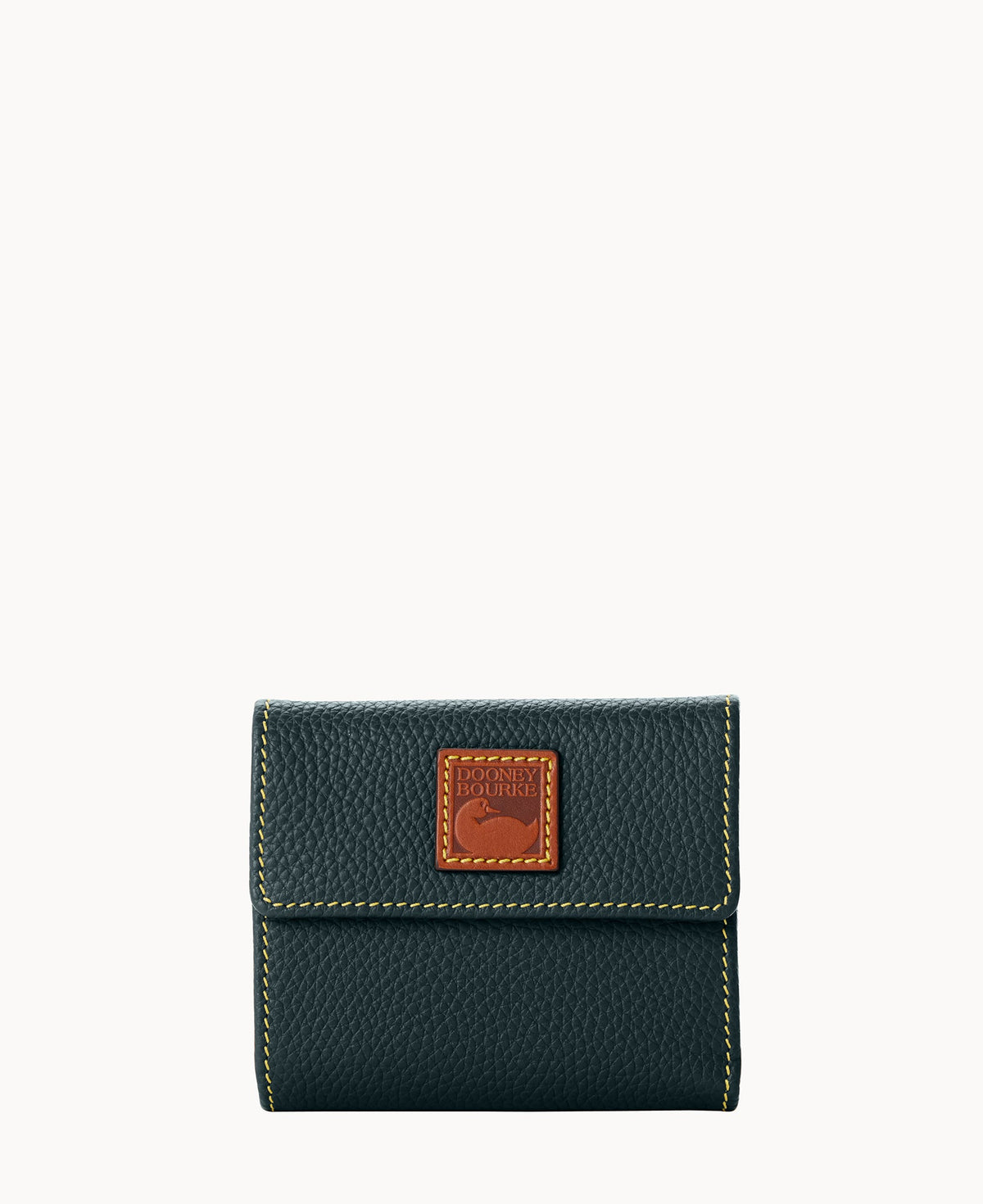 Pebble Grain Small Flap Wallet - Forest
