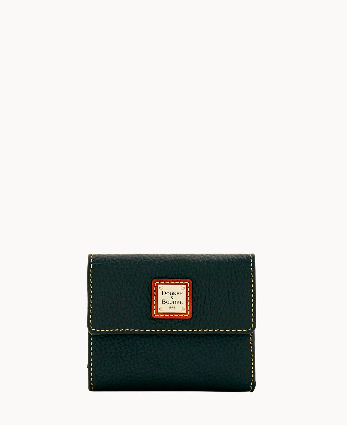 Pebble Grain Small Flap Wallet - Brown Tmoro