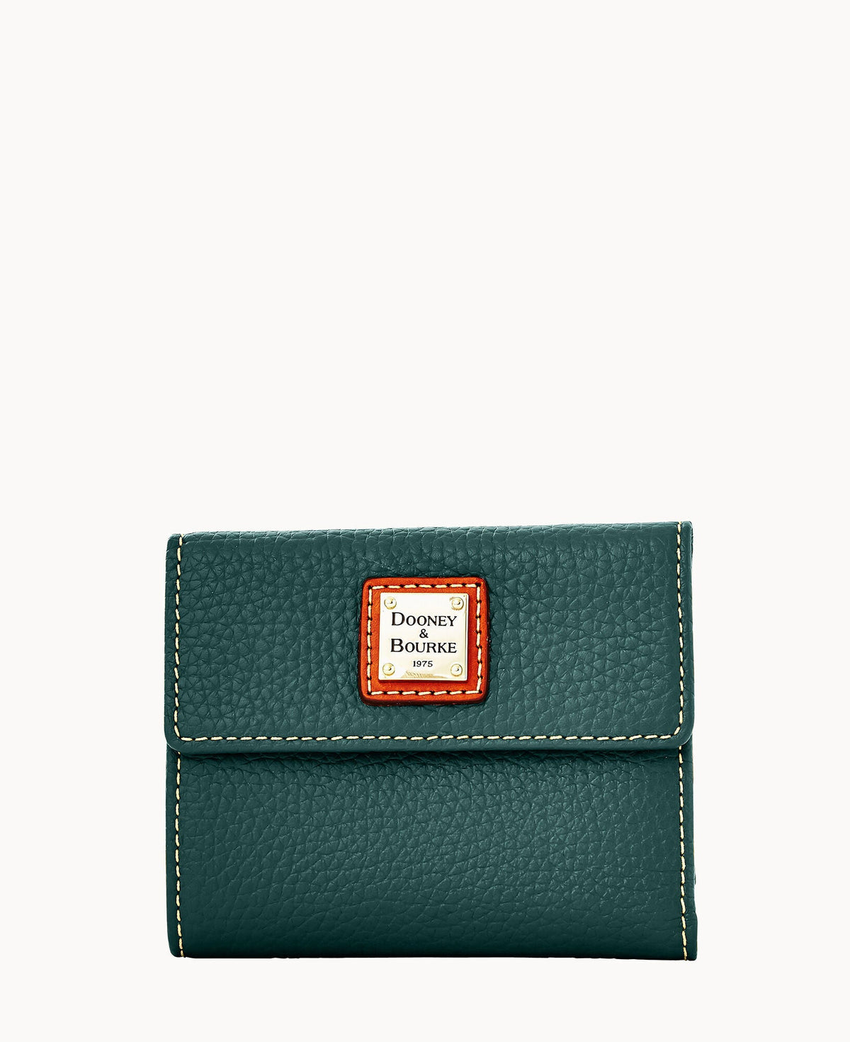 Pebble Grain Small Flap Wallet - Forest