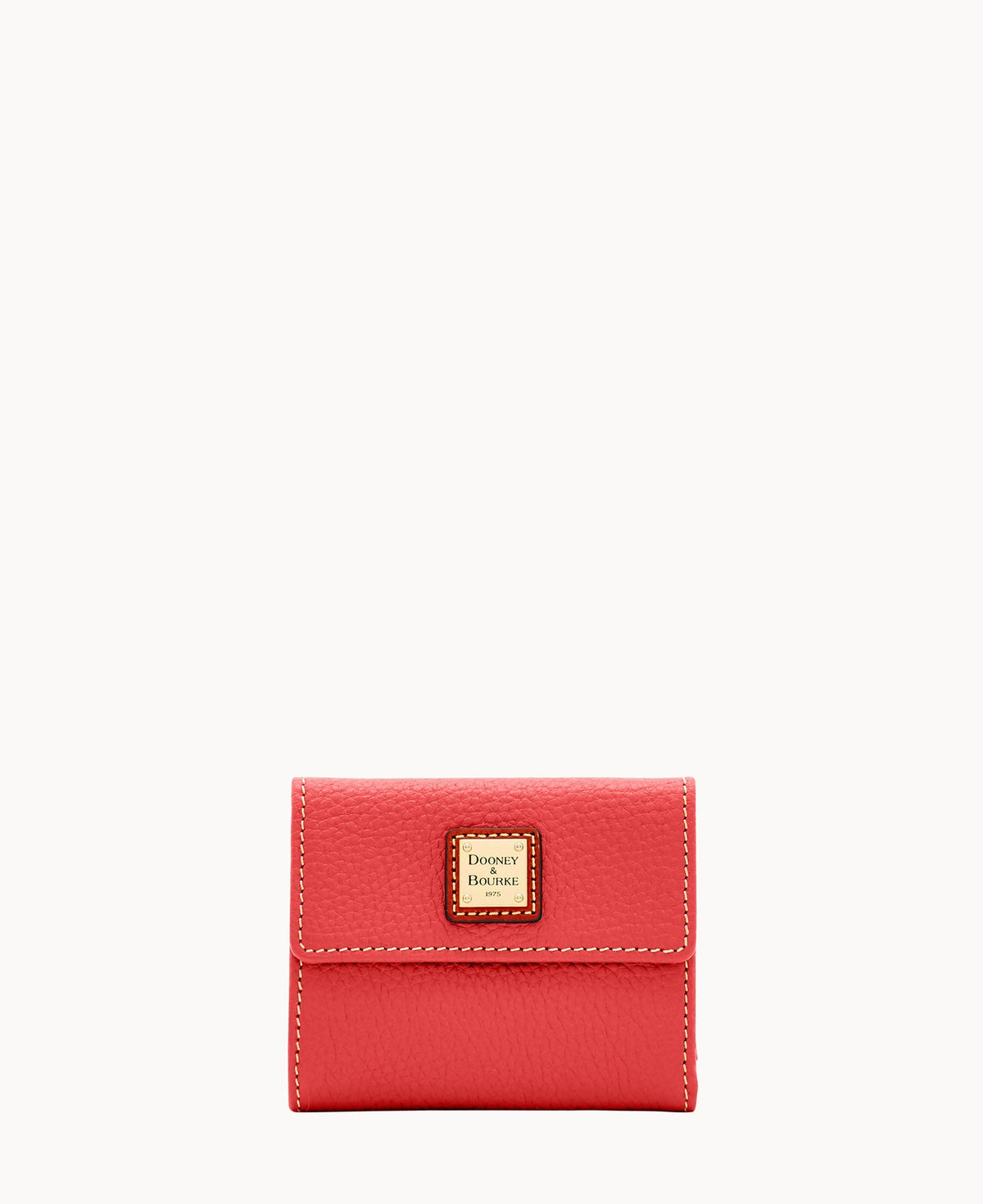 Pebble Grain Small Flap Wallet - Geranium