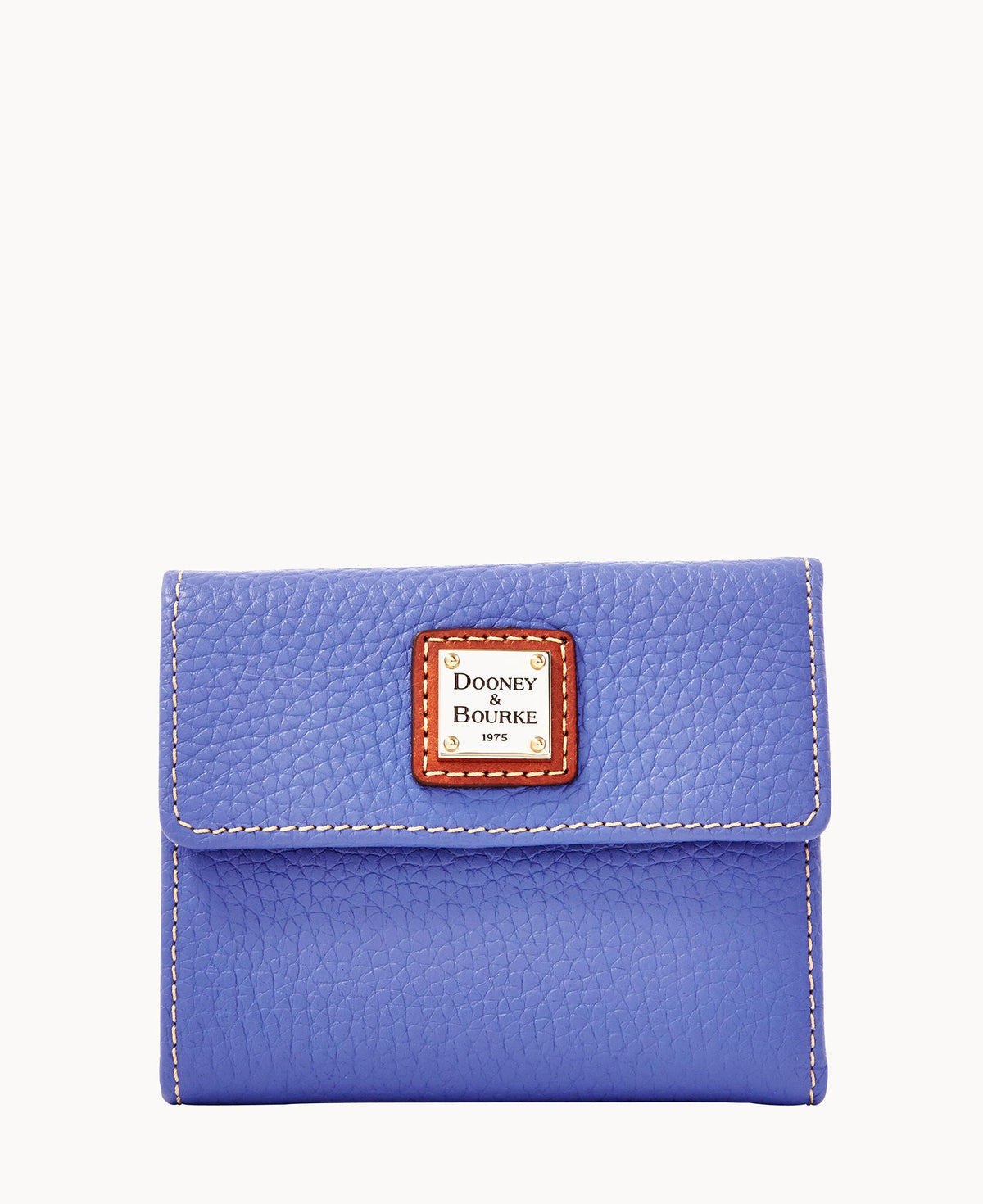 Pebble Grain Small Flap Wallet - Lavender