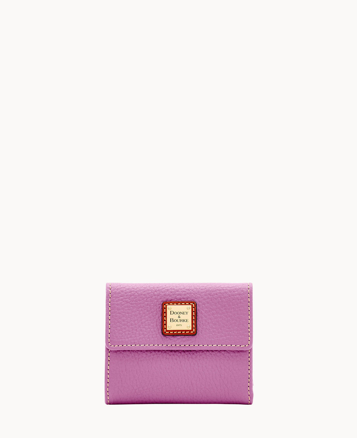 Pebble Grain Small Flap Wallet - Orchid
