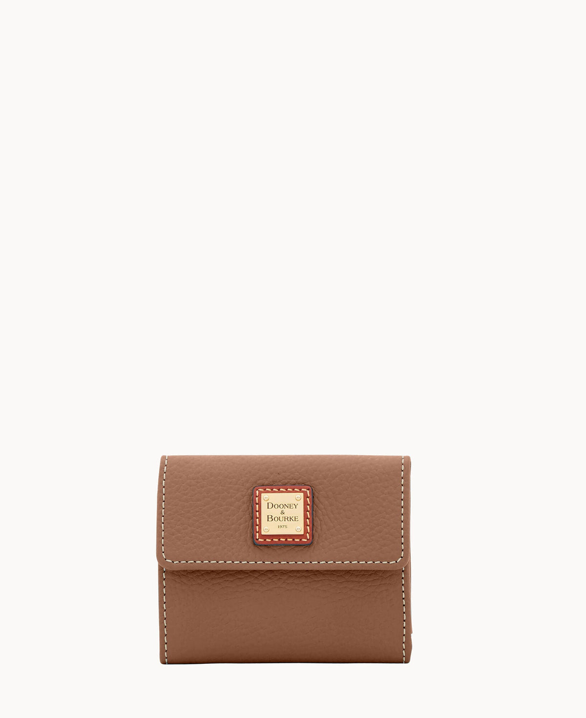 Pebble Grain Small Flap Wallet - Sand