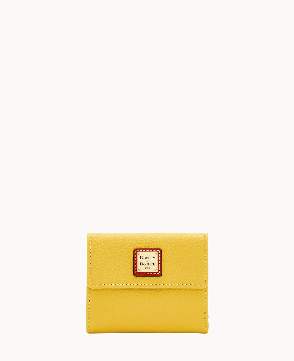 Pebble Grain Small Flap Wallet - Sunflower