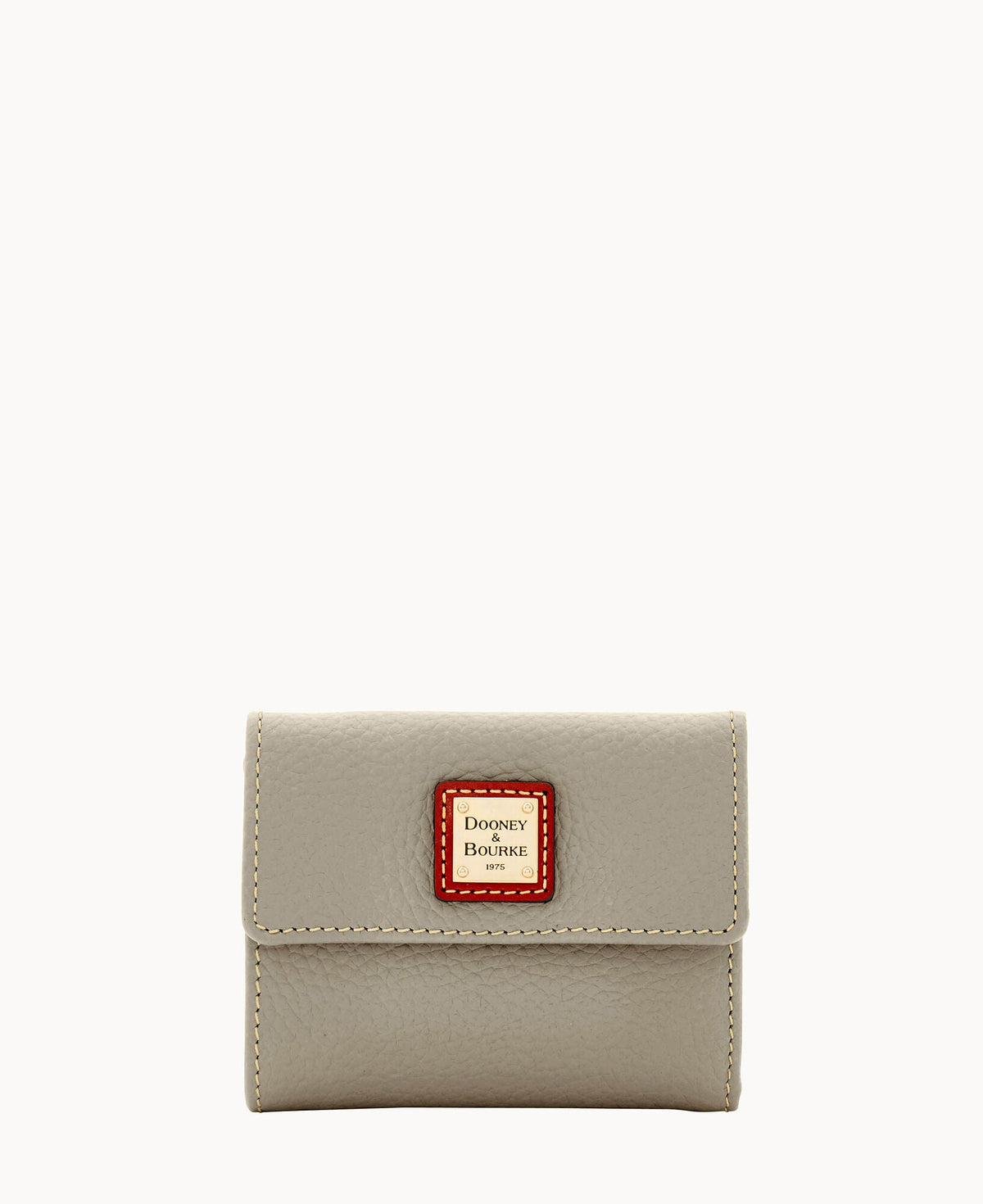 Pebble Grain Small Flap Wallet - Smoke