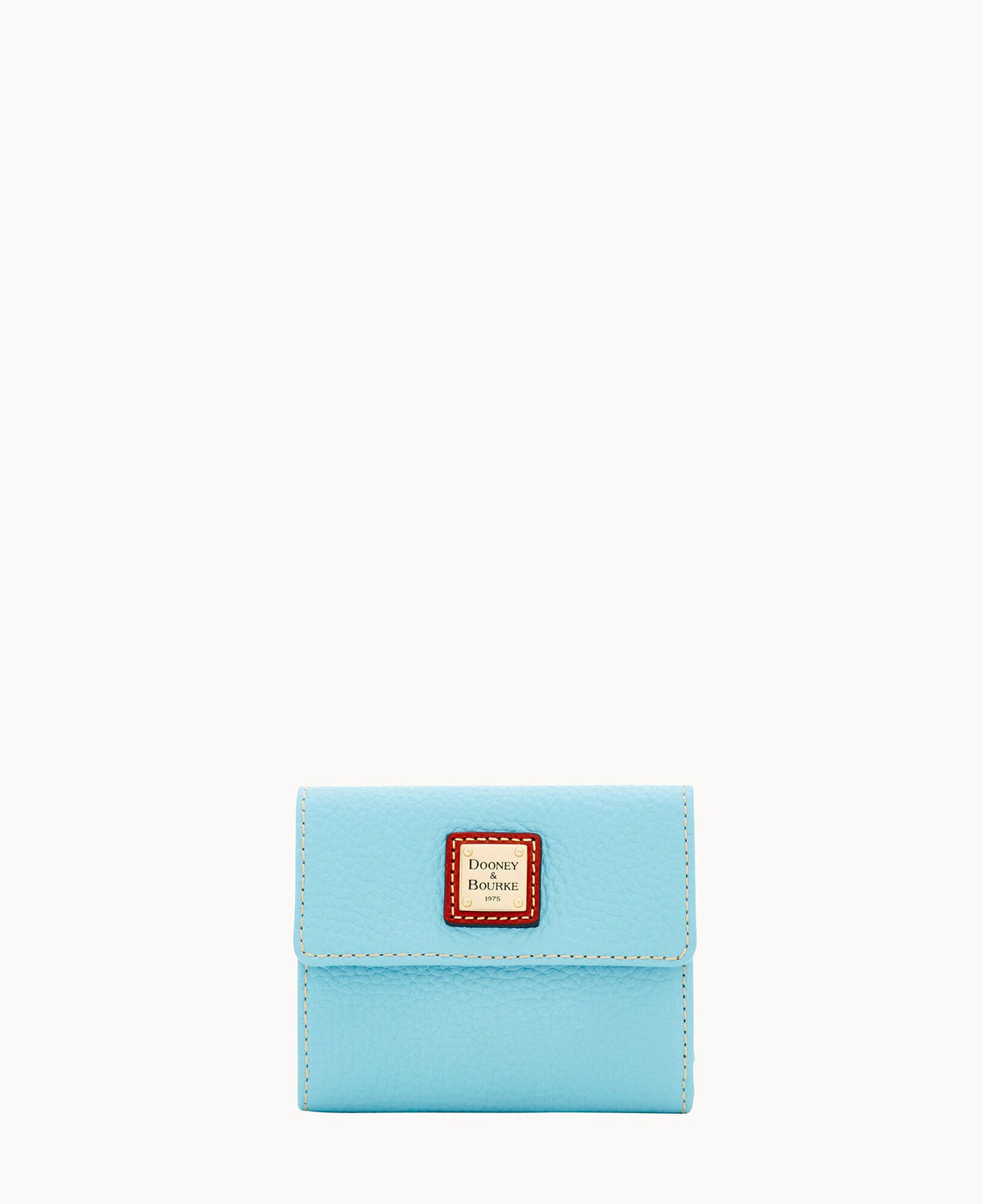 Pebble Grain Small Flap Wallet - Caribbean Blue