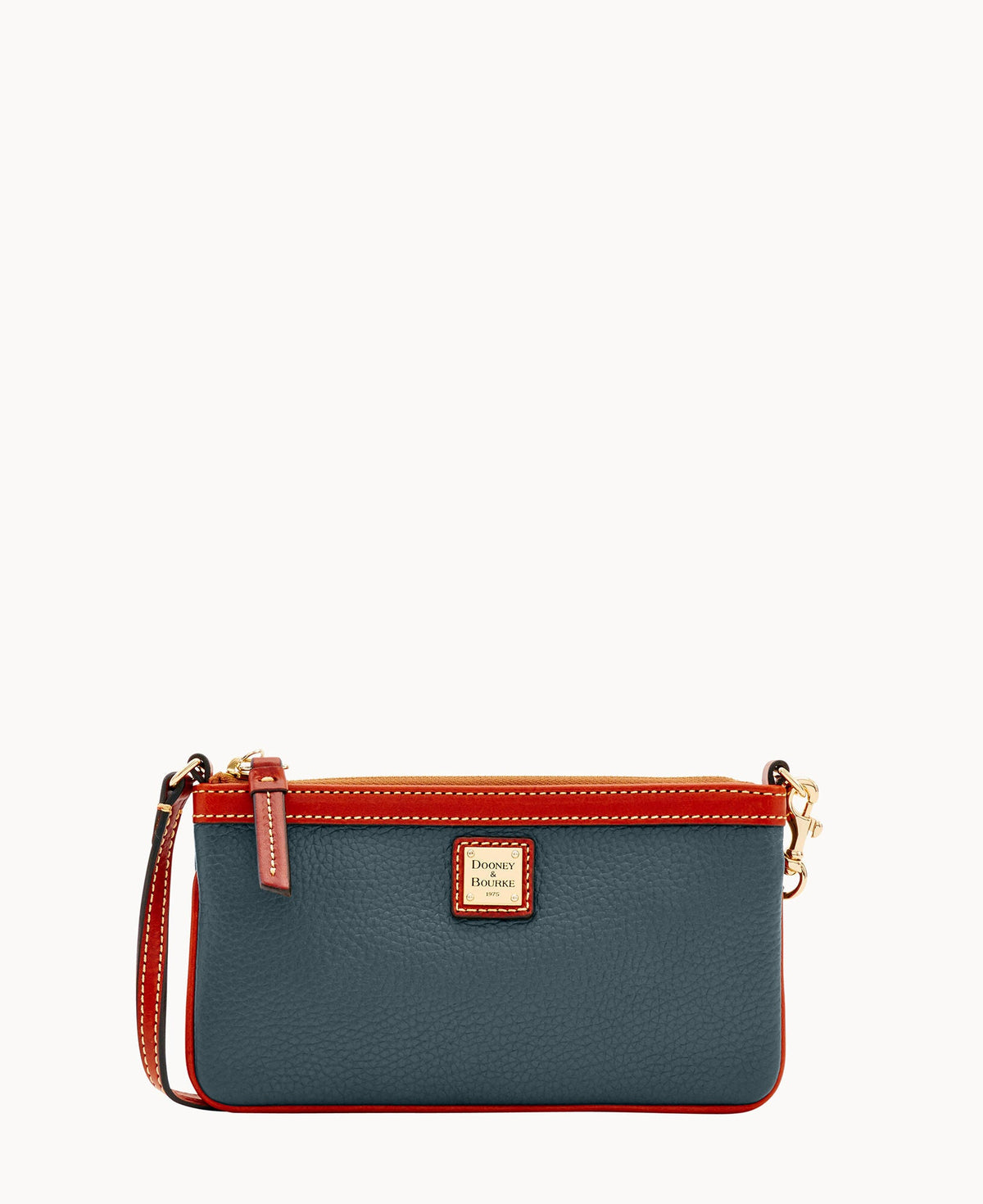 Pebble Grain Large Slim Wristlet - Forest