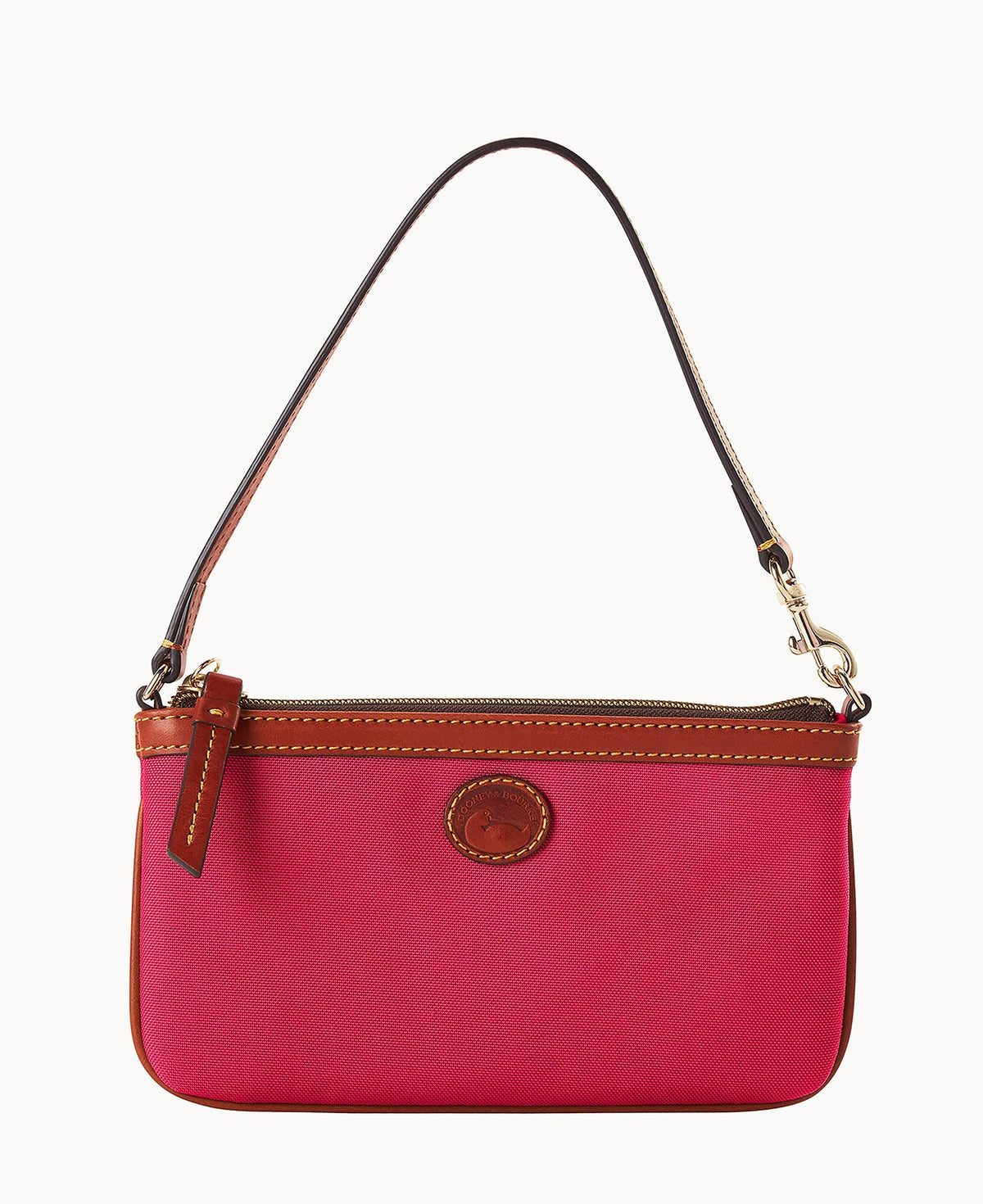 Nylon Large Slim Wristlet - Pink