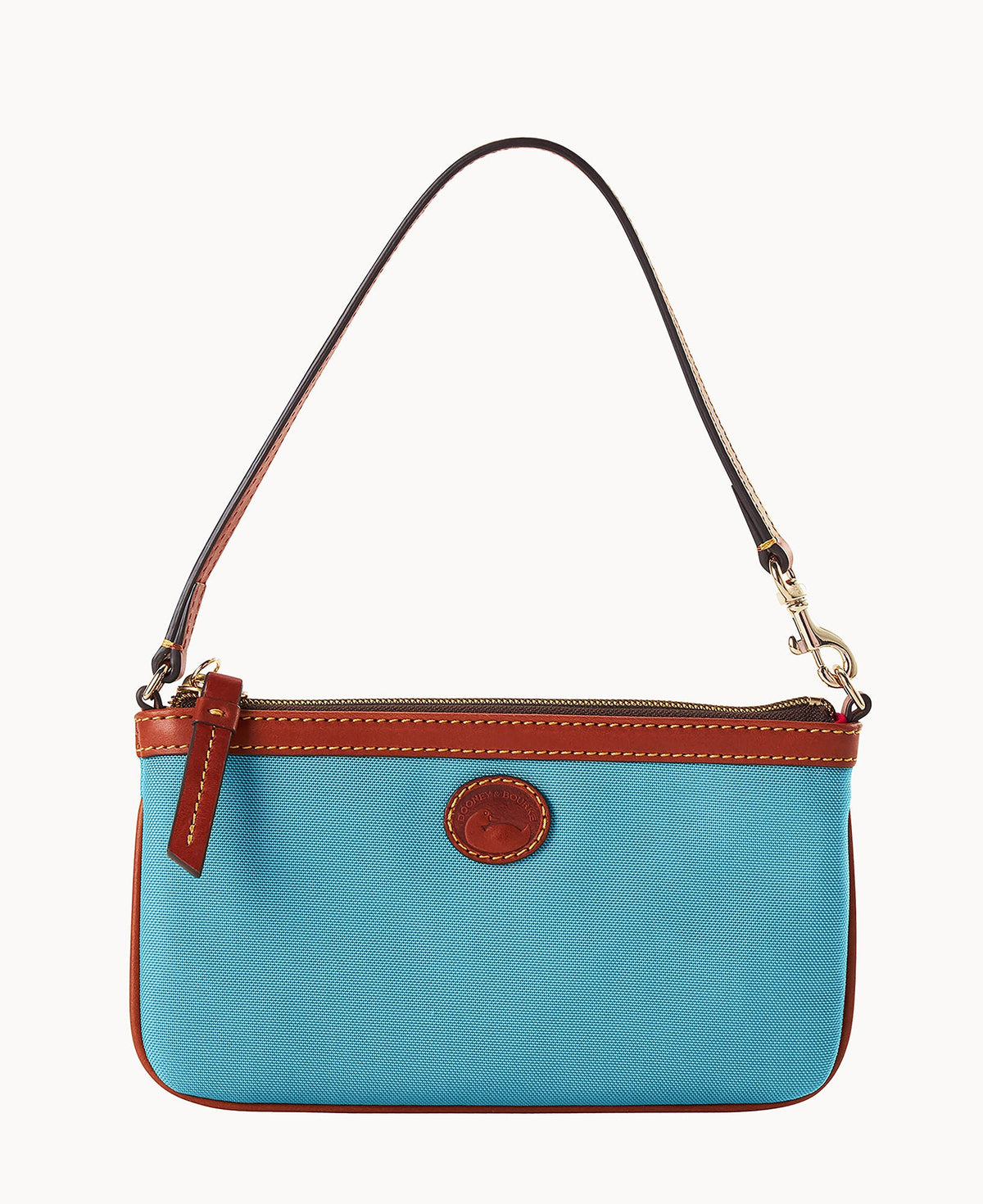 Nylon Large Slim Wristlet - Teal