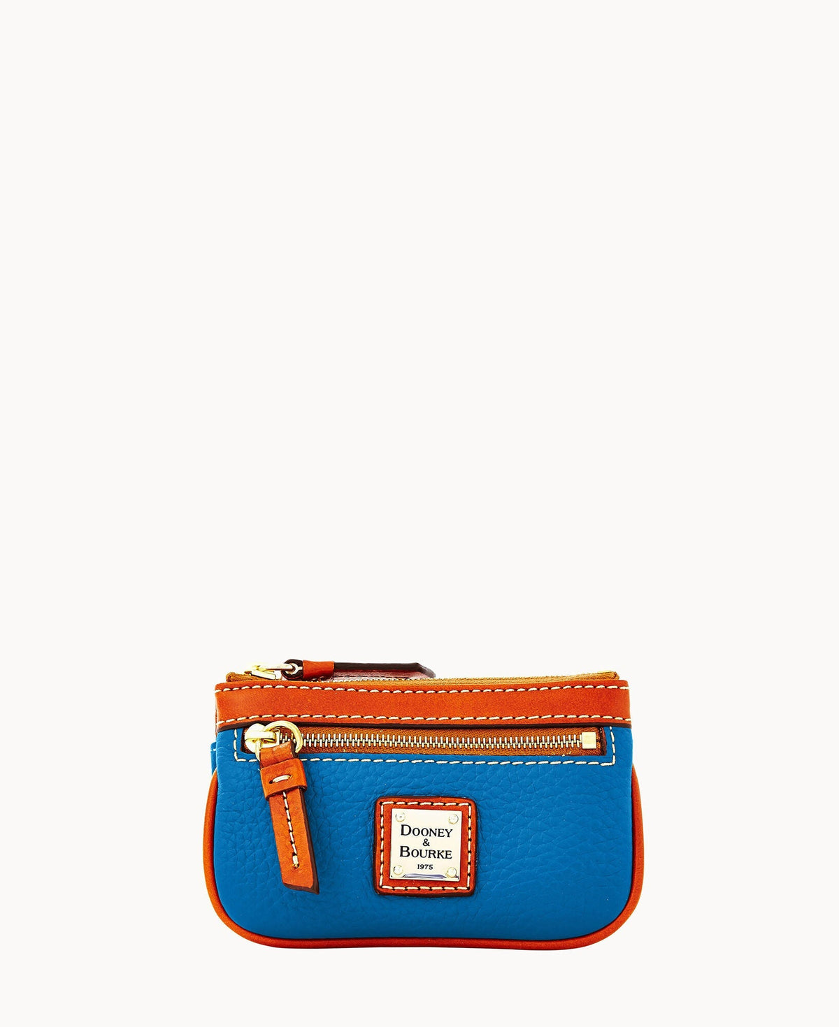 Pebble Grain Small Coin Case - Blue