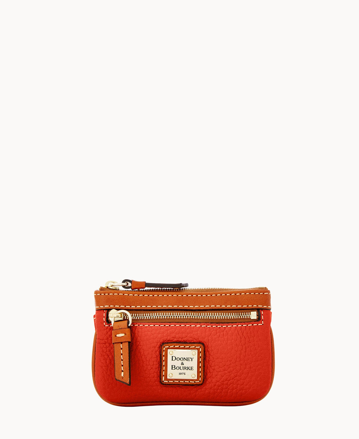 Pebble Grain Small Coin Case - Geranium
