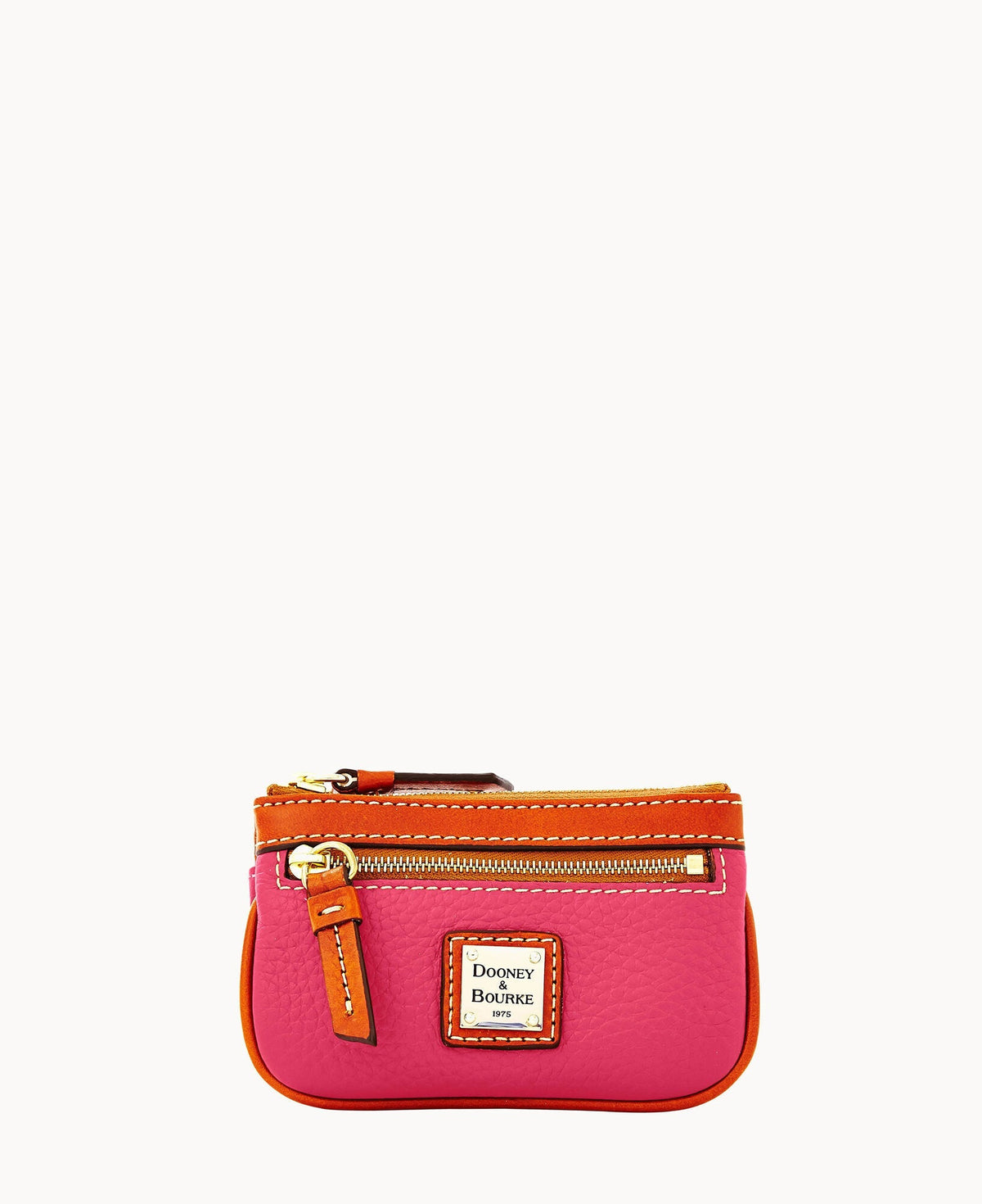 Pebble Grain Small Coin Case - Hot Pink