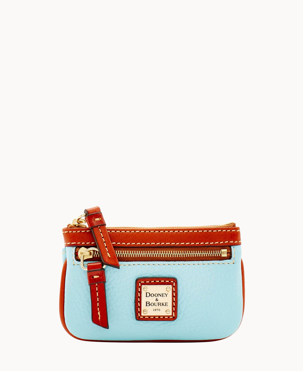 Pebble Grain Small Coin Case - Pale Blue