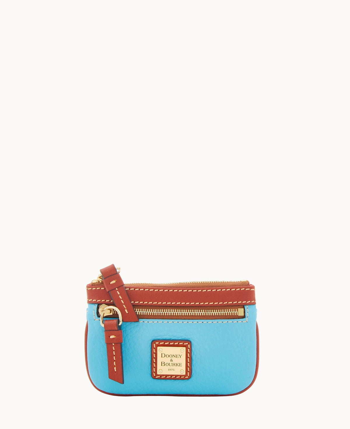 Pebble Grain Small Coin Case - Sky Blue