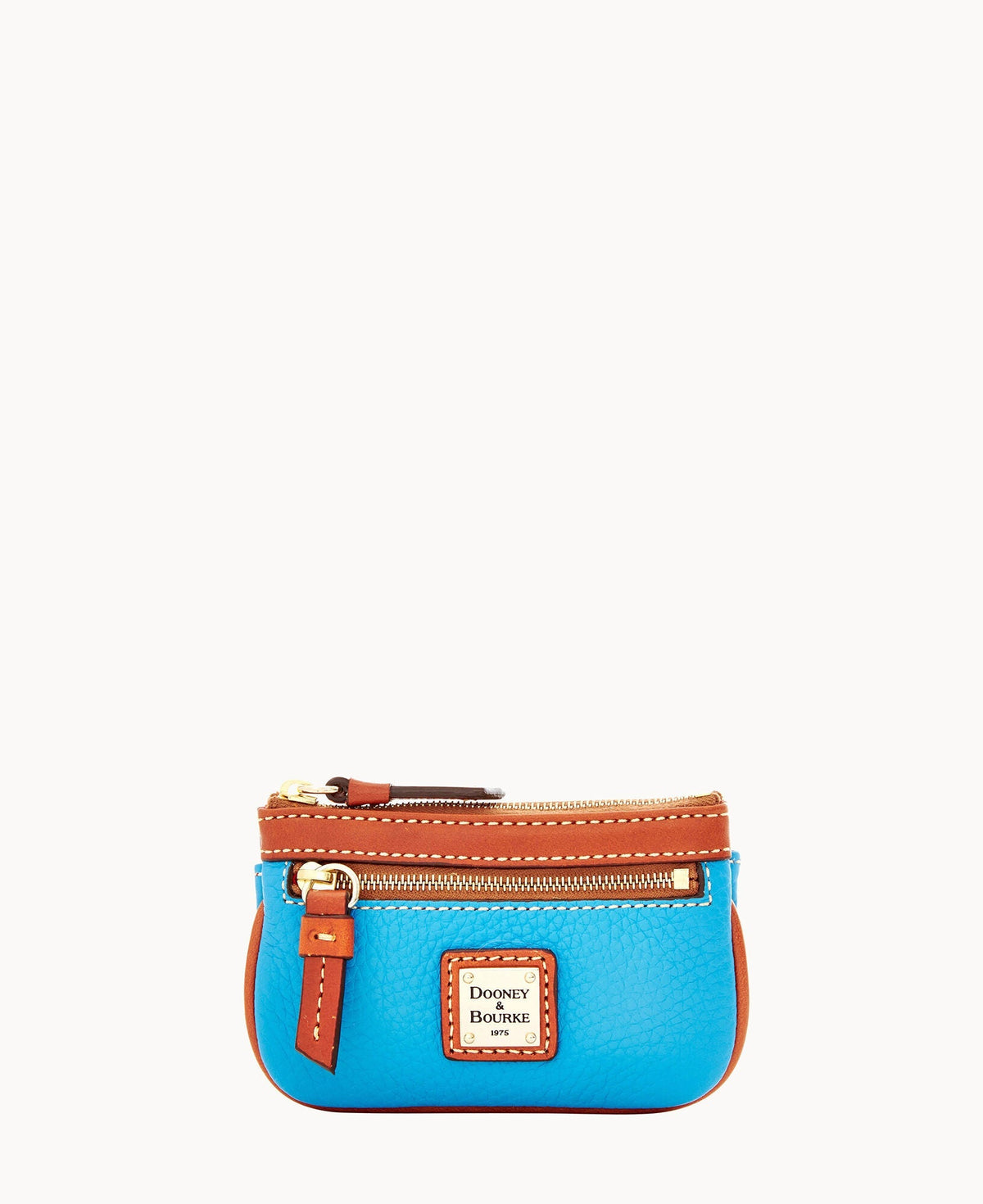 Pebble Grain Small Coin Case - Sky