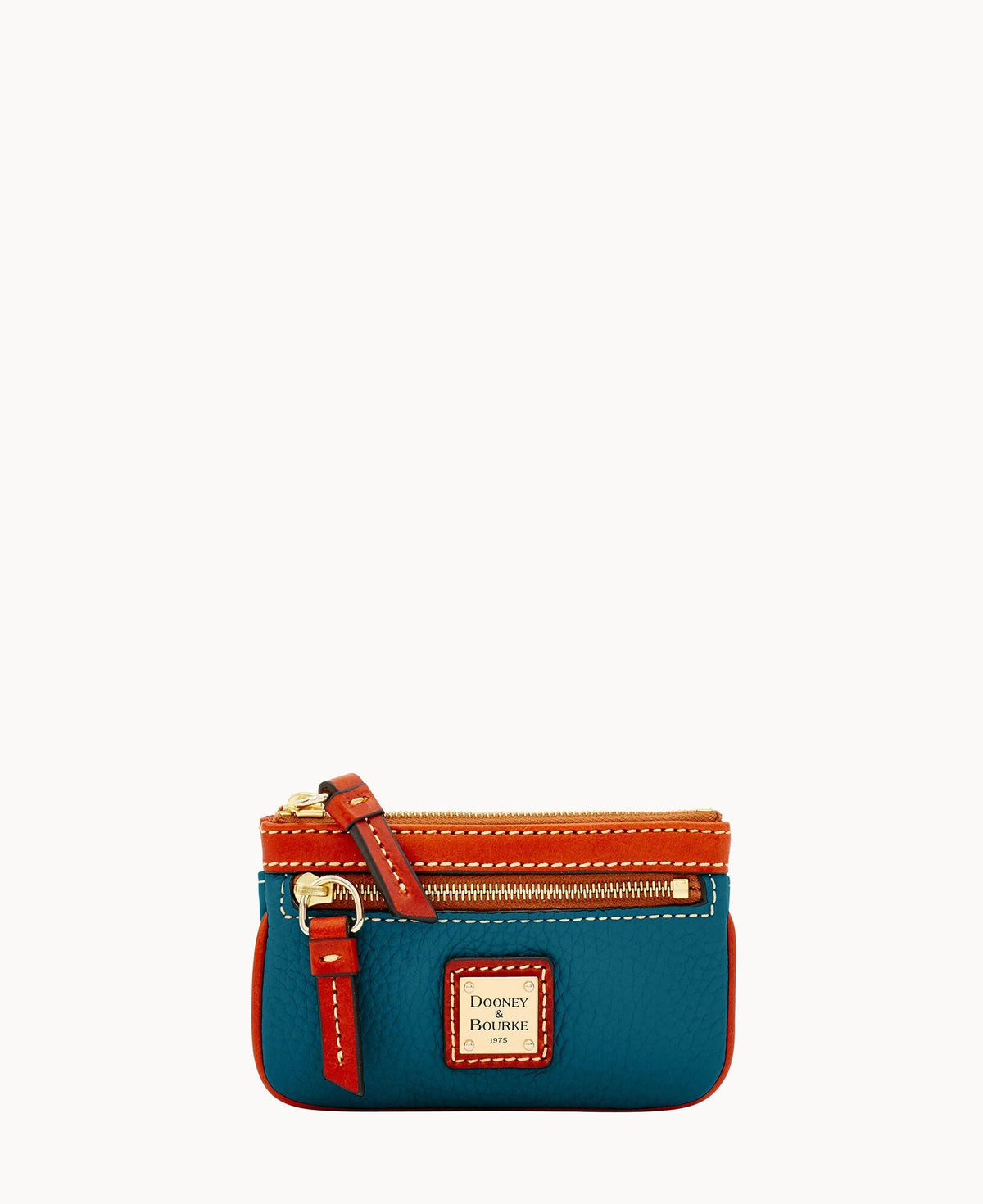 Pebble Grain Small Coin Case - Teal