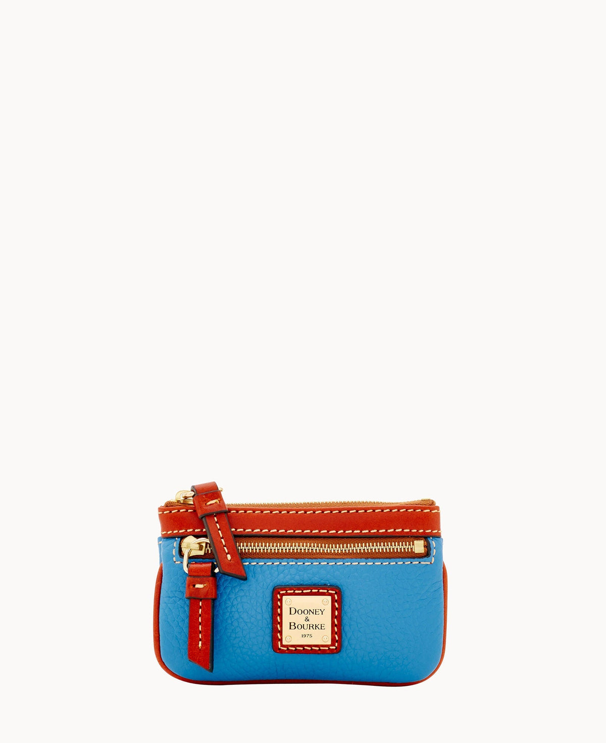 Pebble Grain Small Coin Case - Azure
