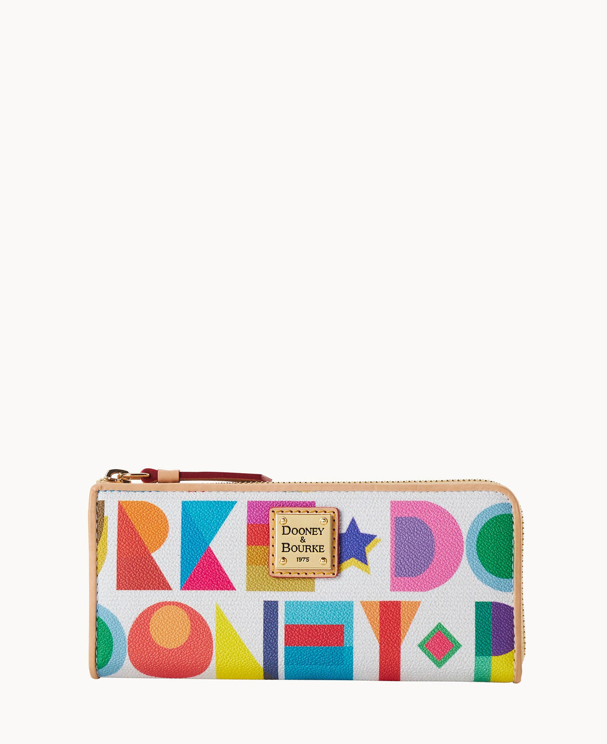 Art Deco Zip Clutch - White